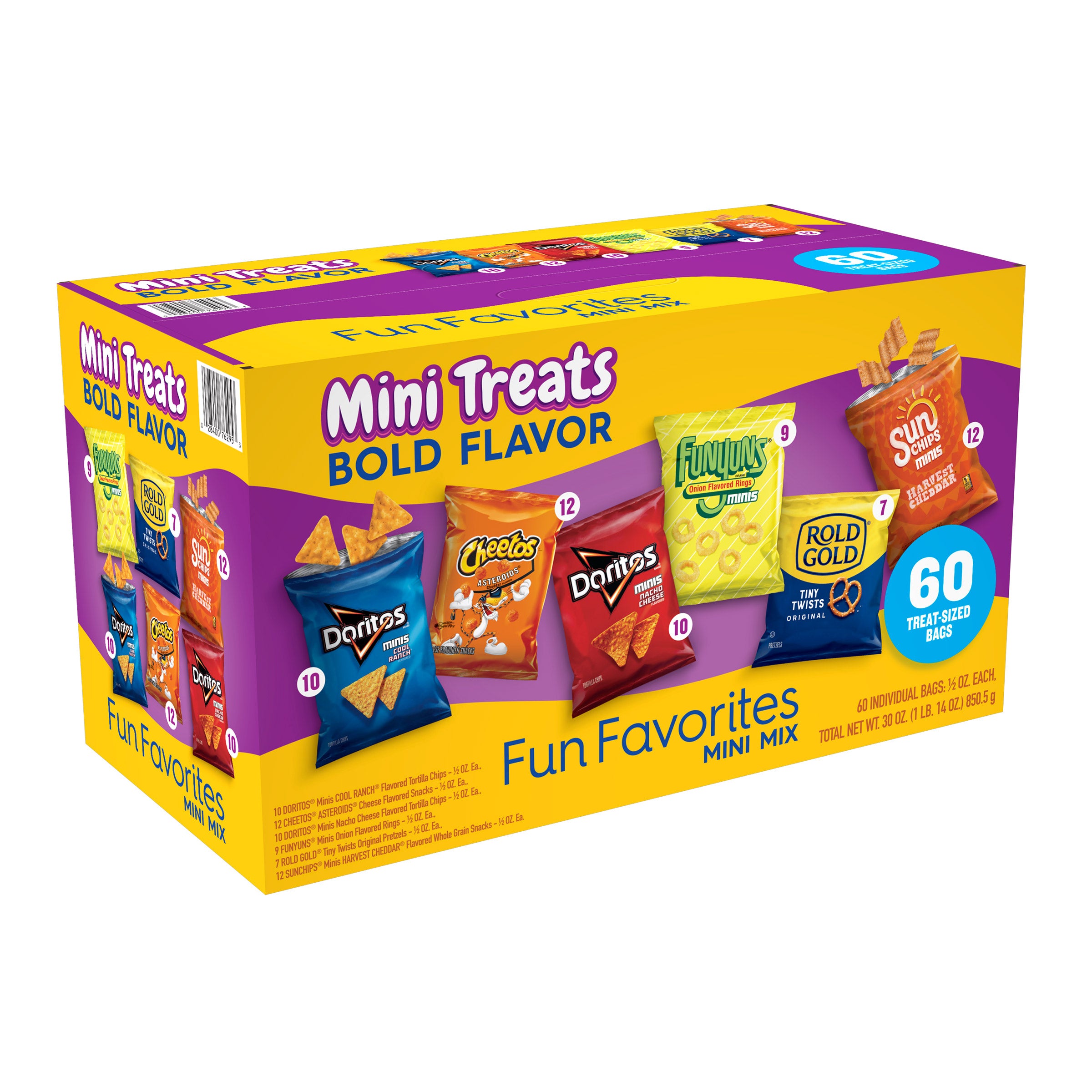 FRITO LAY MINI TREATS VRTY 60 CT (1.875 LBS)