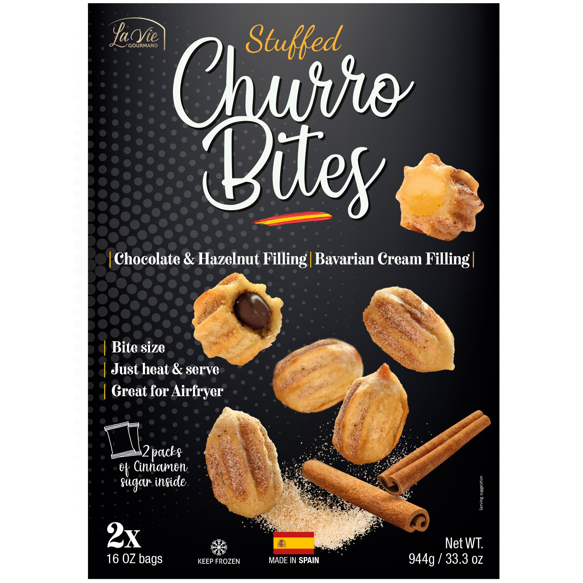 LA VIE GOURMAND STUFFED CHURRO BITES 2 PACK 33.3 OZ