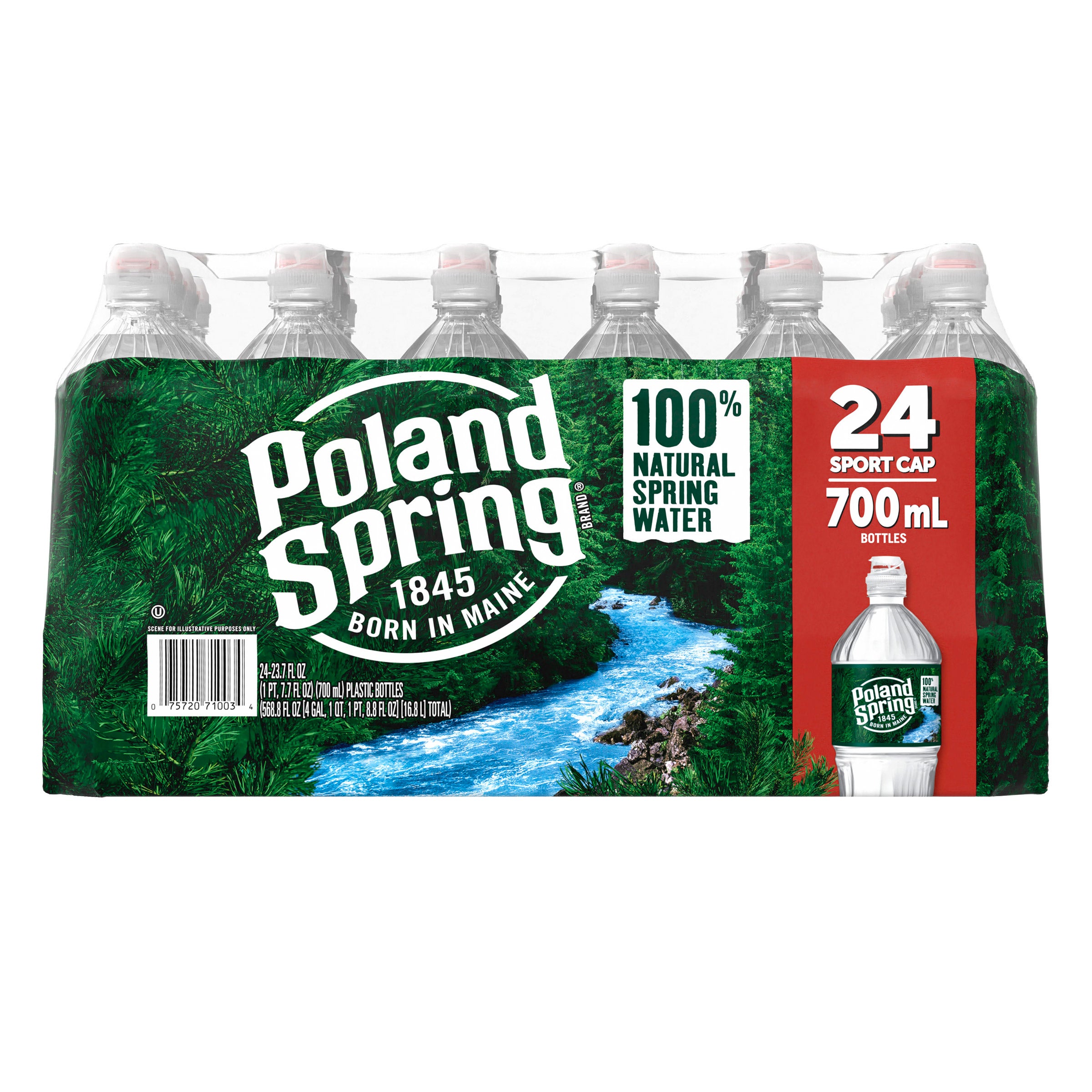 Poland Spring Sport Cap Spring Water 24/23.7 FL OZ (17.78 QT)