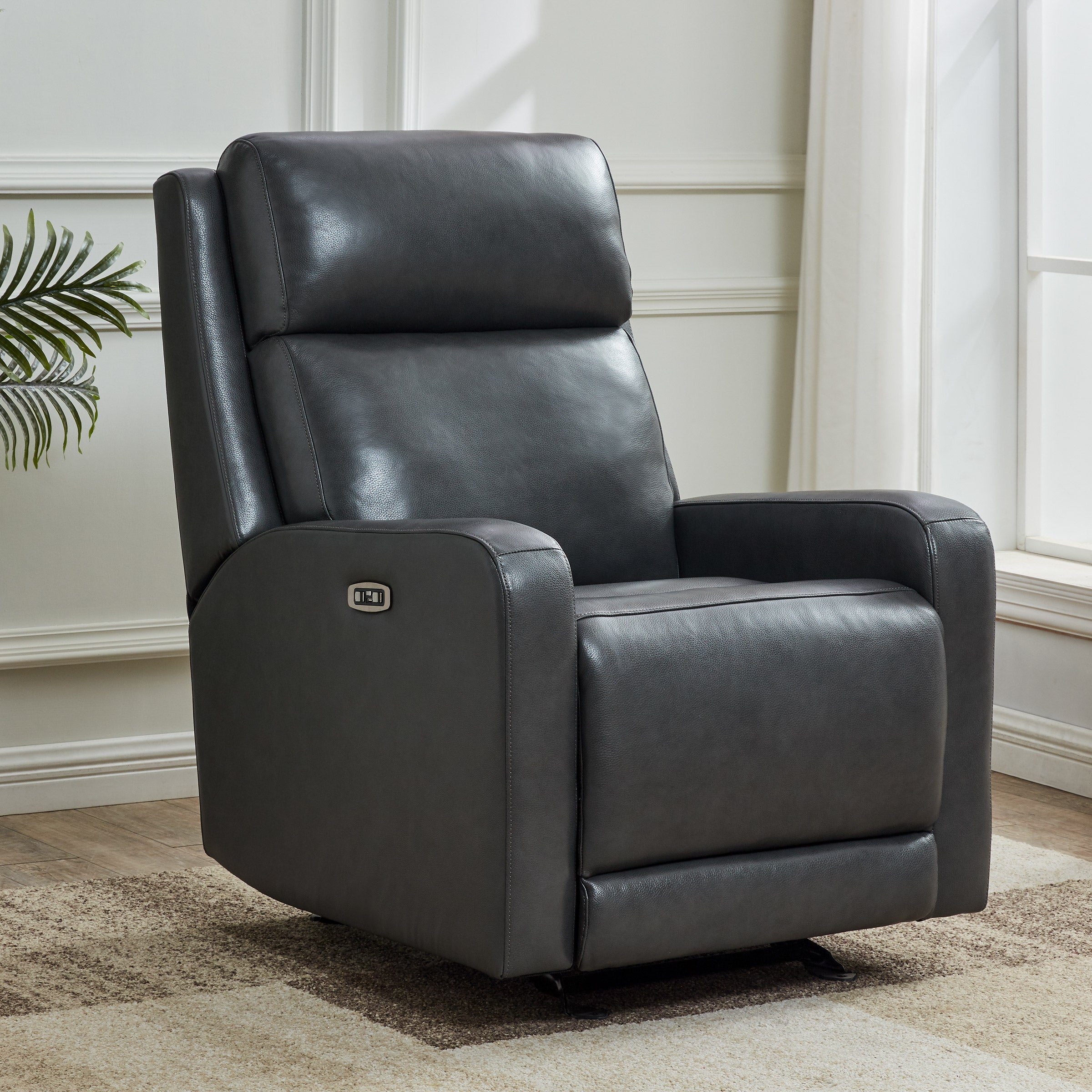 SYNERGY HOME ARNIE LEATHER POWER RECLINER - Image 1
