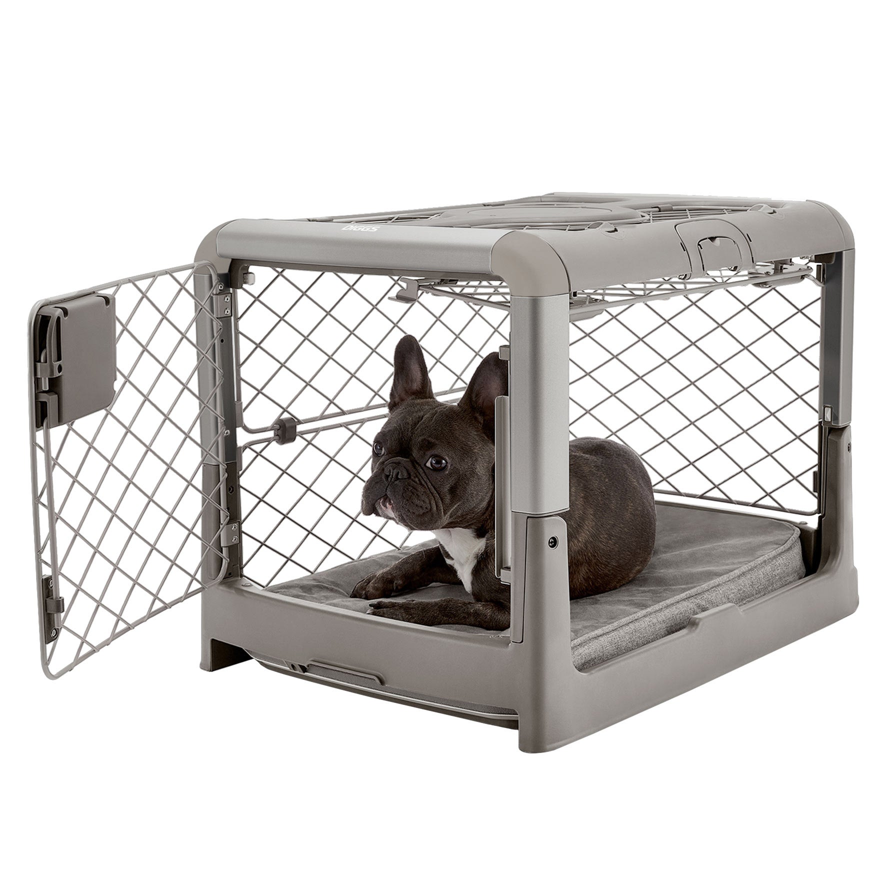 DIGGS REVOL SMALL SMOKE DOG CRATE COLLAPSIBLE