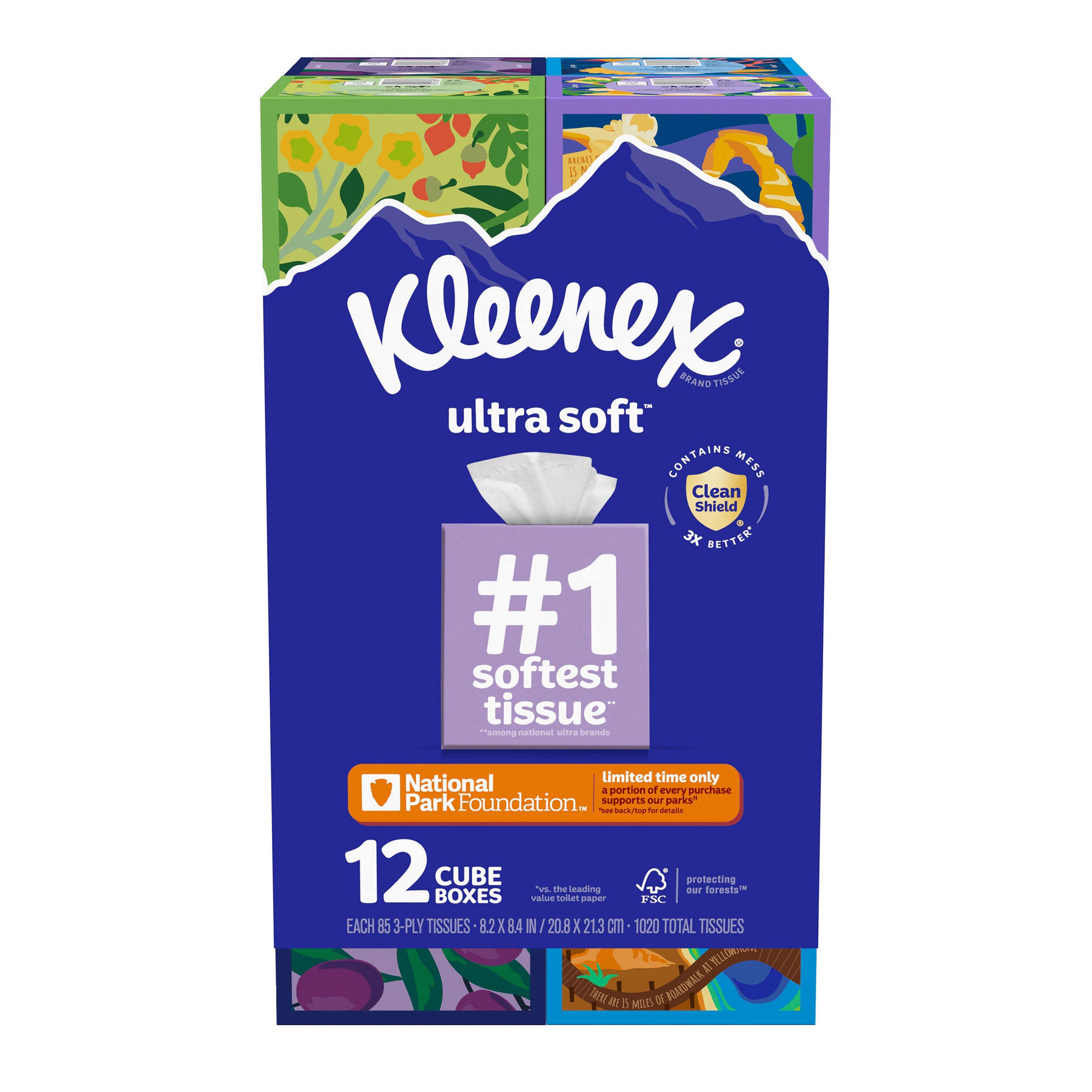 KLEENEX ULTRA SOFT TISSUES 12/85 COUNT BOXES - Image 1