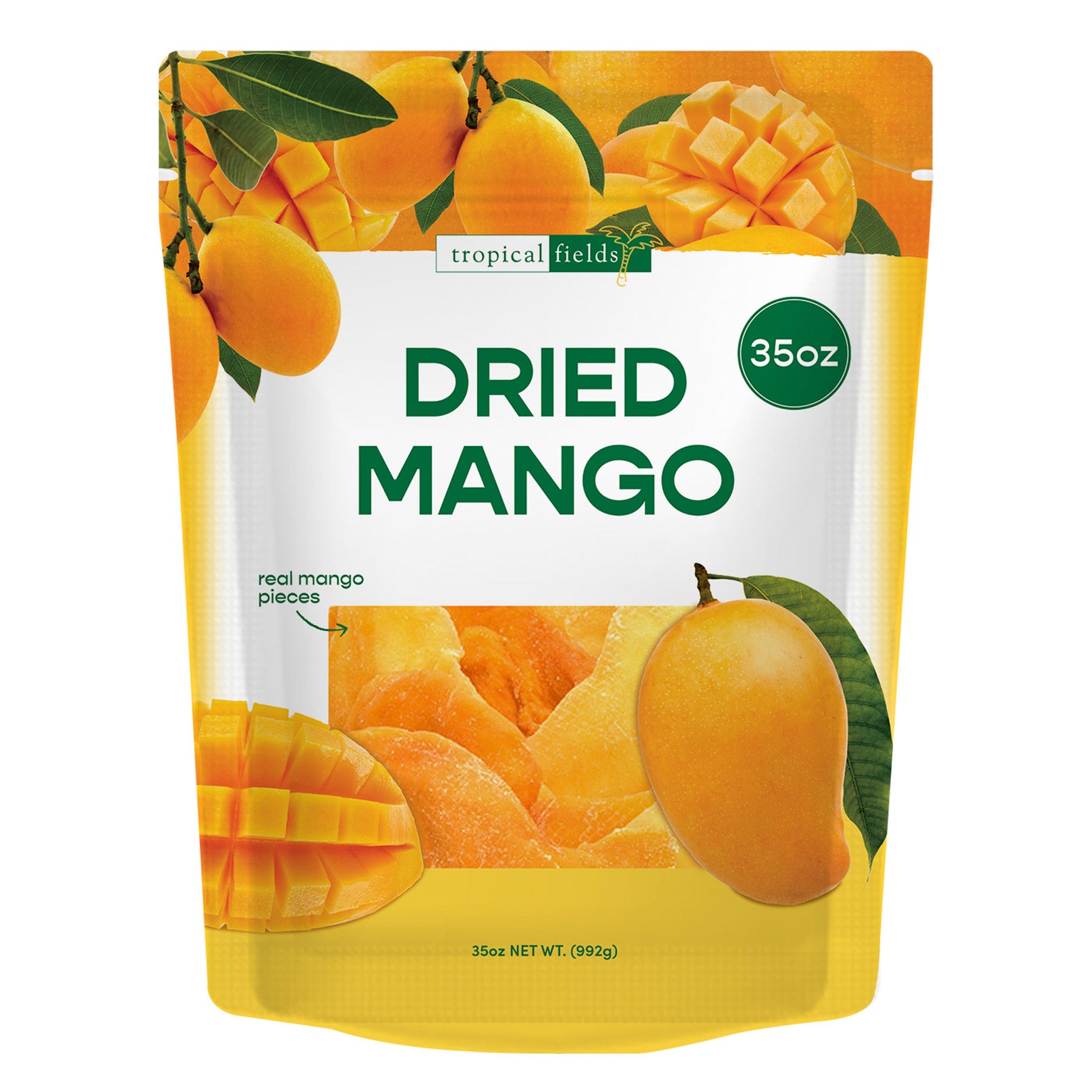 TROPICAL FIELDS DRIED MANGOES 35 OZ (2.18 LBS)