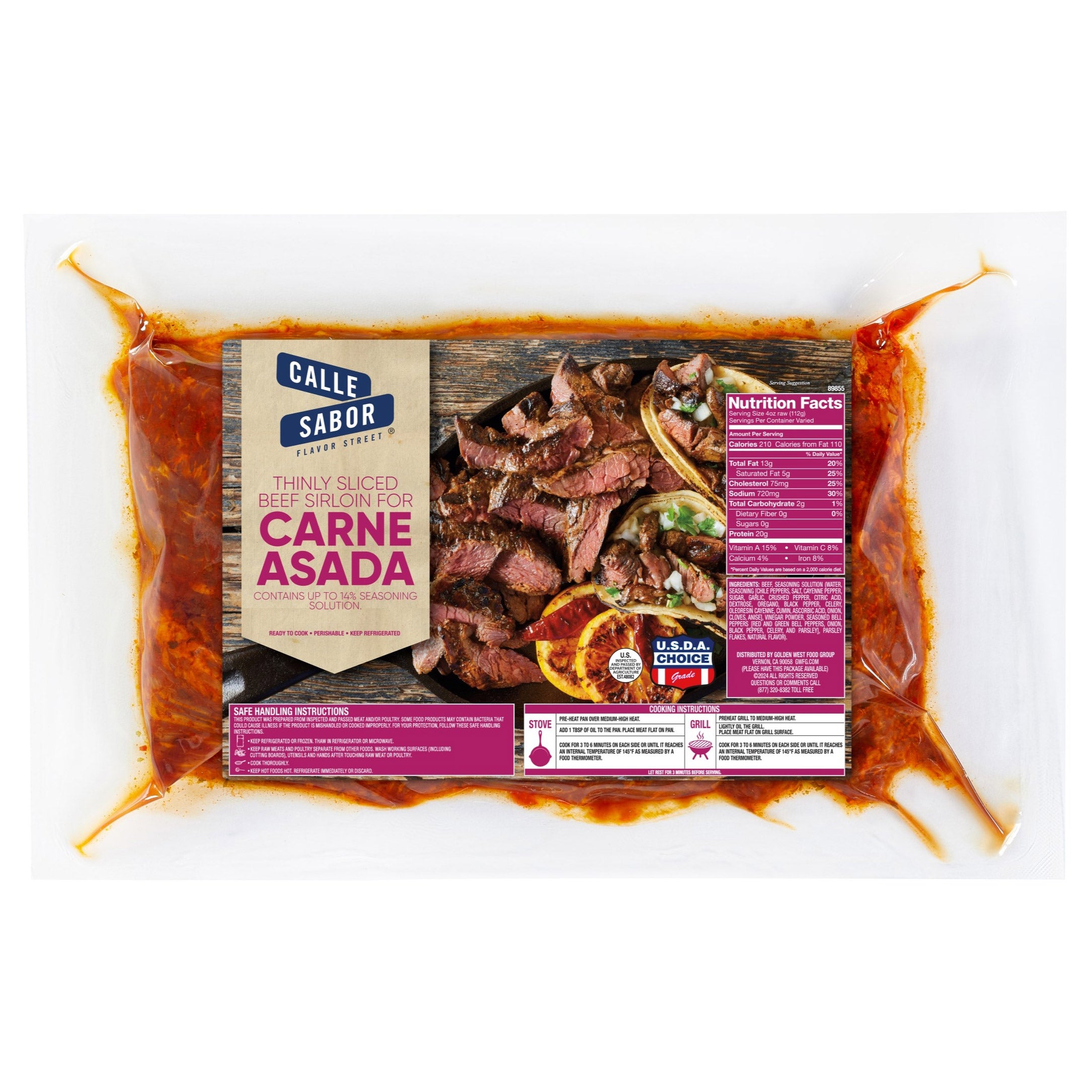 CALLE SABOR CARNE ASADA PRICE PER POUND