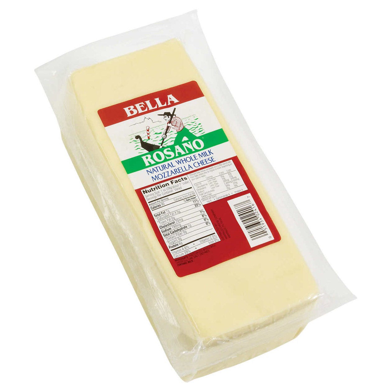 BELLA ROSANO WHOLE MILK MOZZARELLA PER LB (AVG 6 LB)