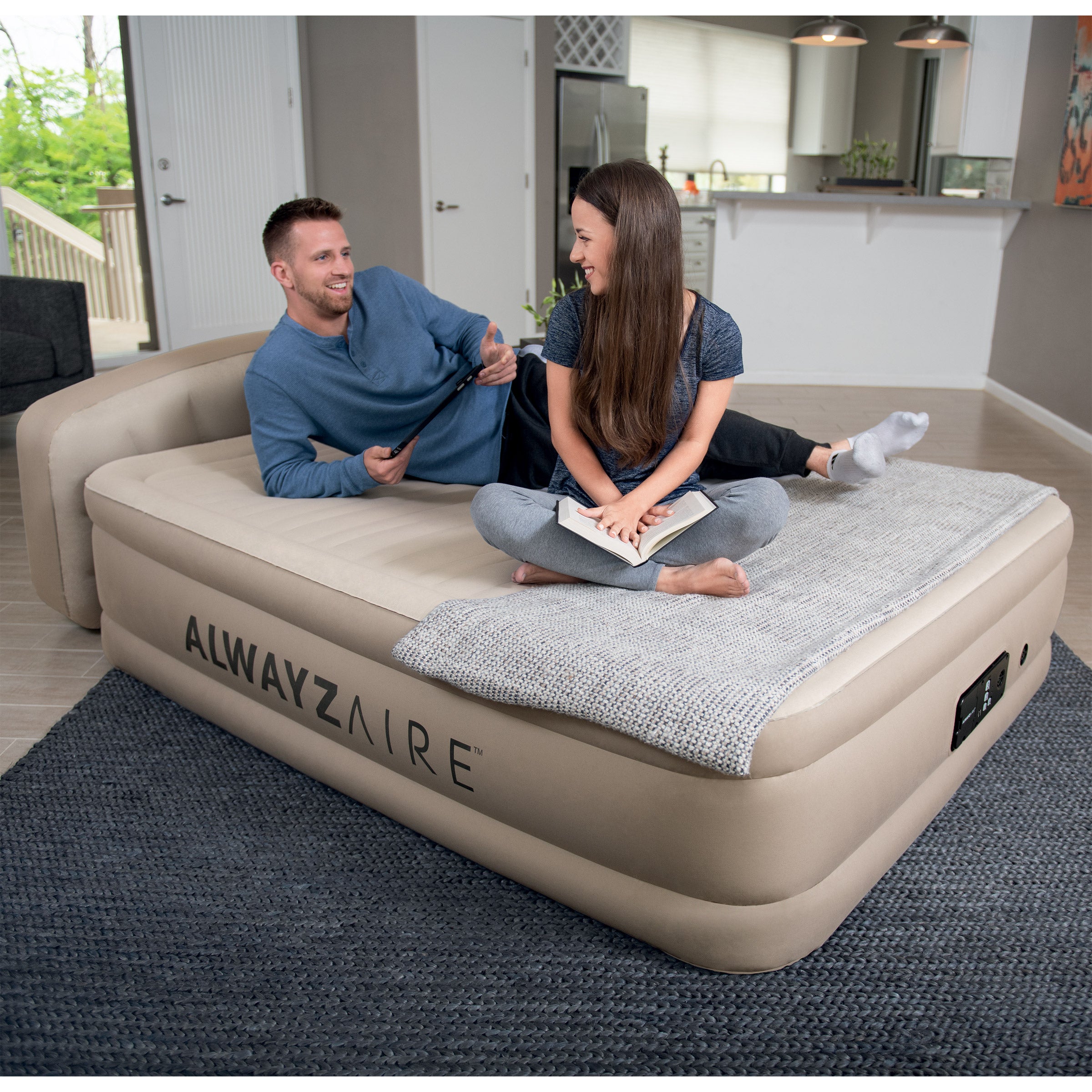 SPRING AIR QUEEN FORTECH AIRBED WITH HEADBOARD - Image 1
