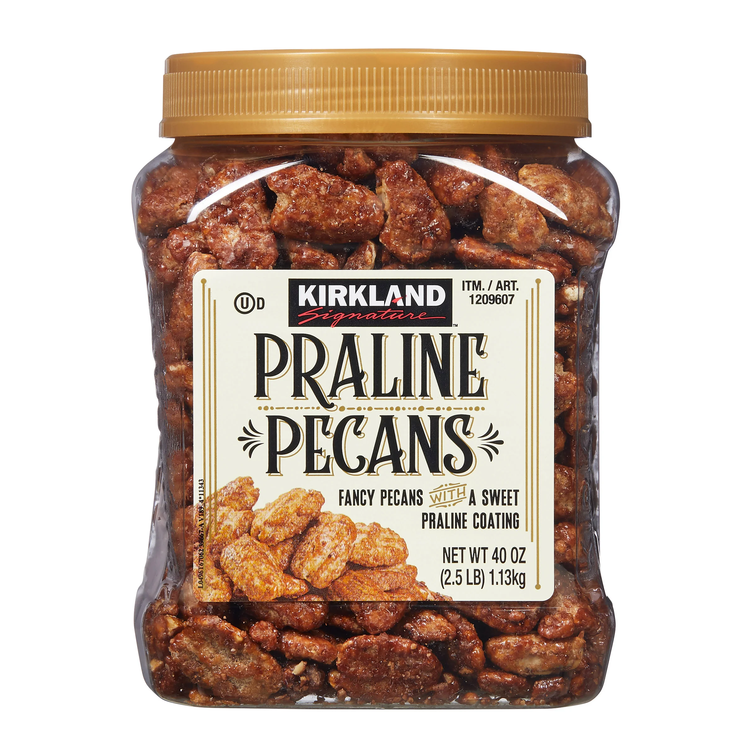 KIRKLAND SIGNATURE PRALINE PECANS 40 OZ