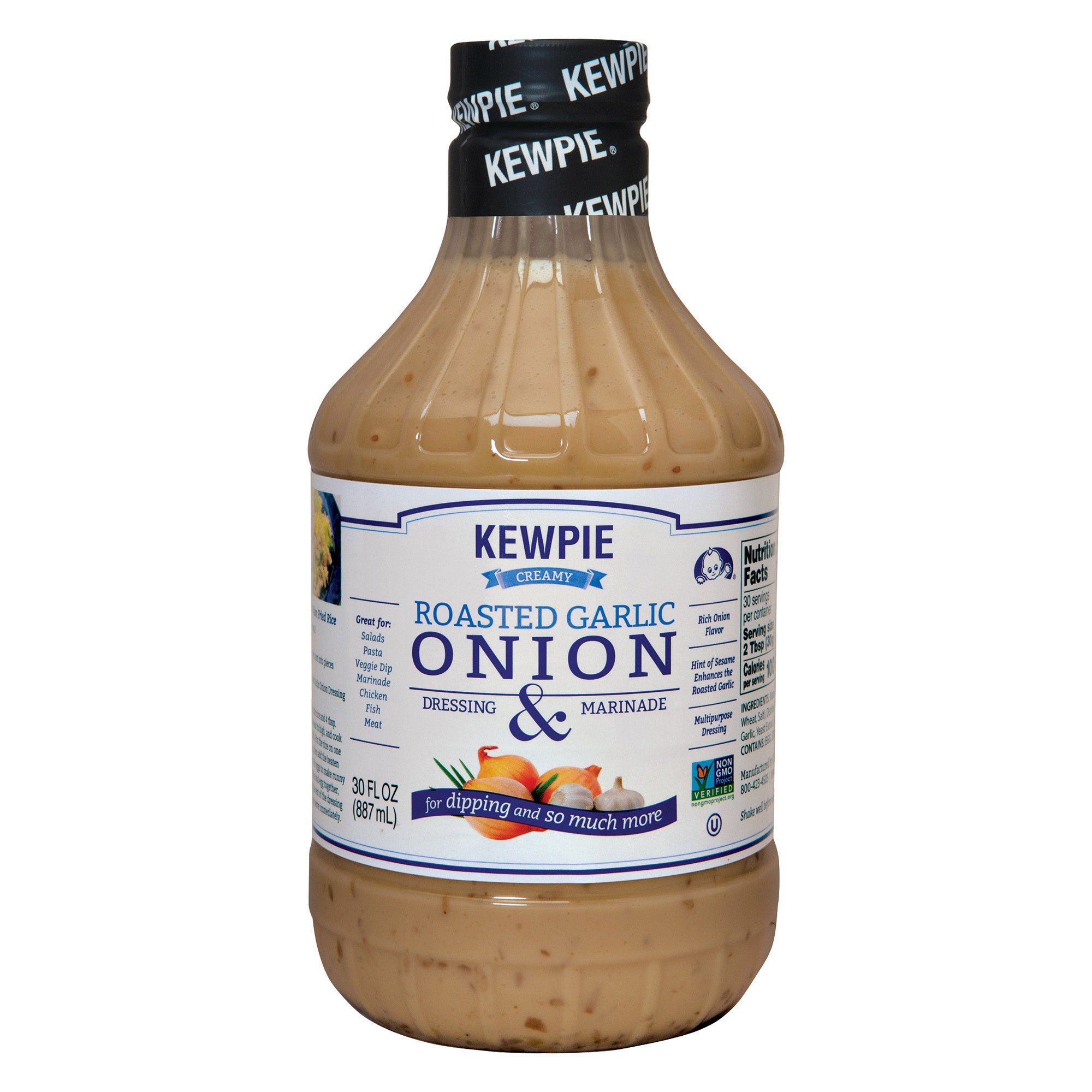 KEWPIE ROASTED GARLIC & ONION DRESSING 30 OZ