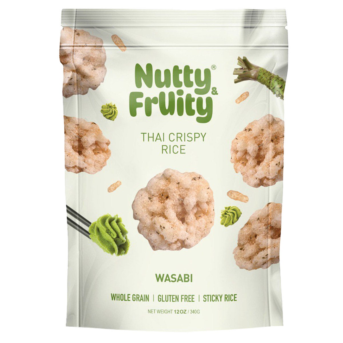 NUTTY & FRUITY WASABI CRISPY RICE 12 OZ - Image 1