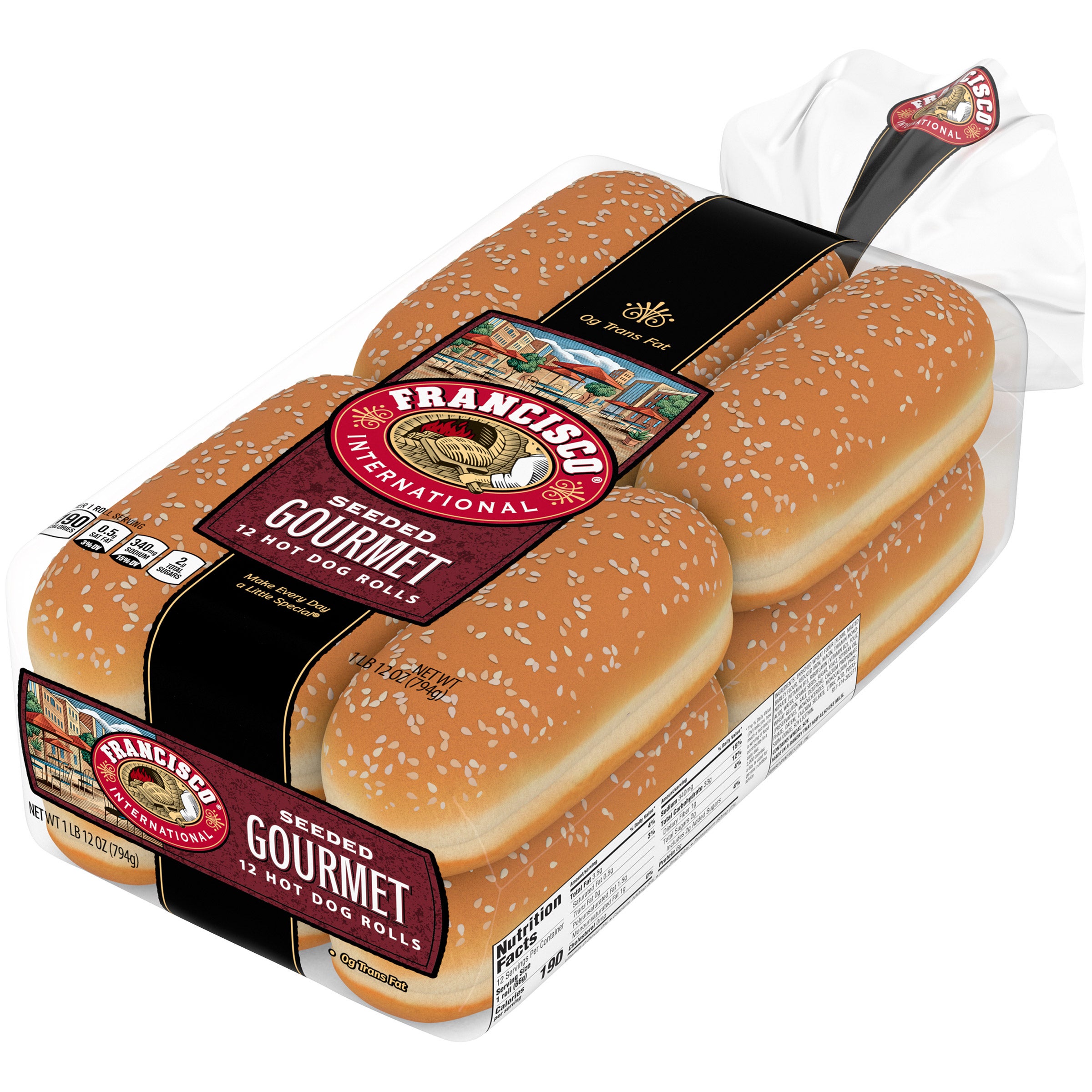 FRANCISCO DELI HOT DOG BUNS 16 CT