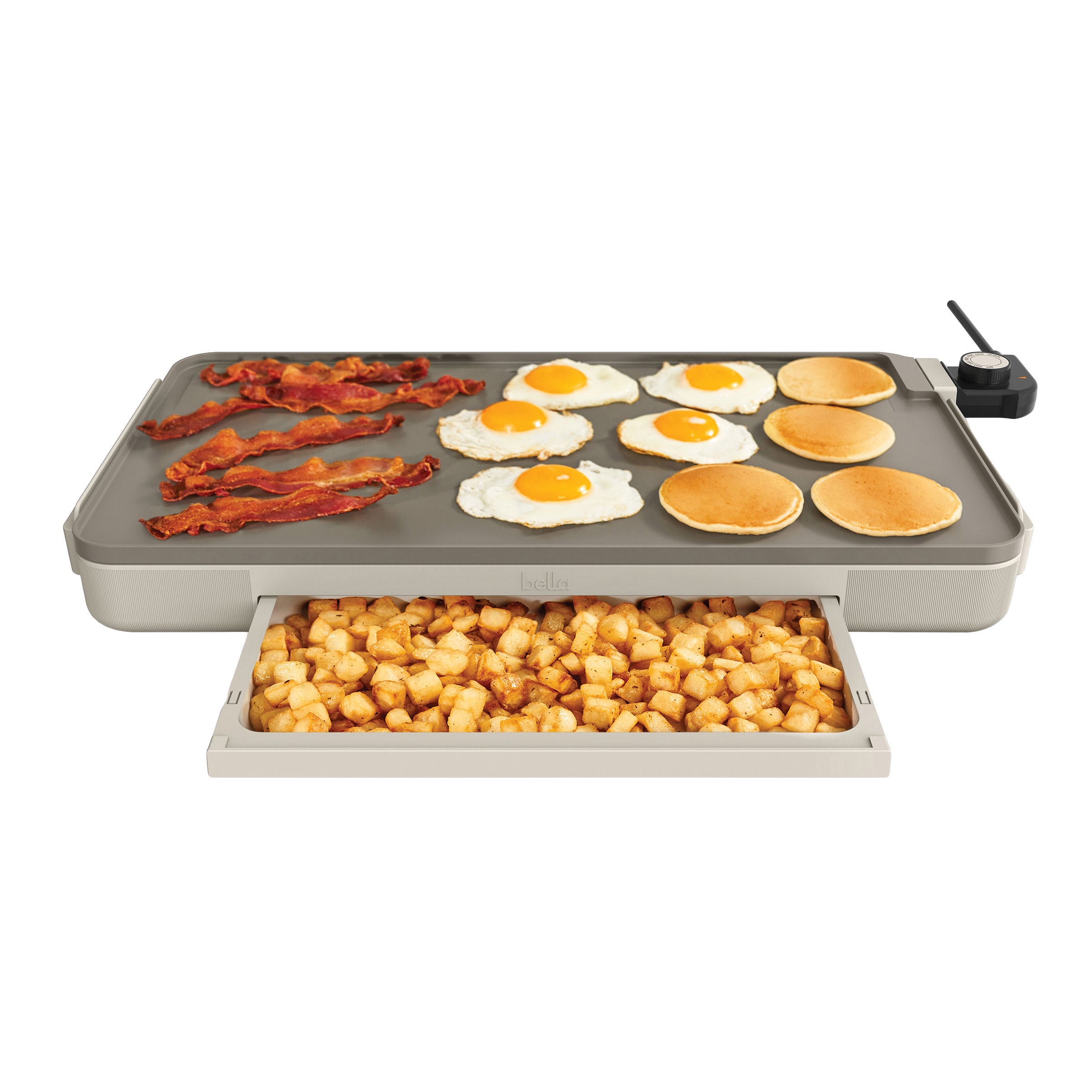 BELLA CERAMIC GRIDDLE WITH WARMING TRAY ^