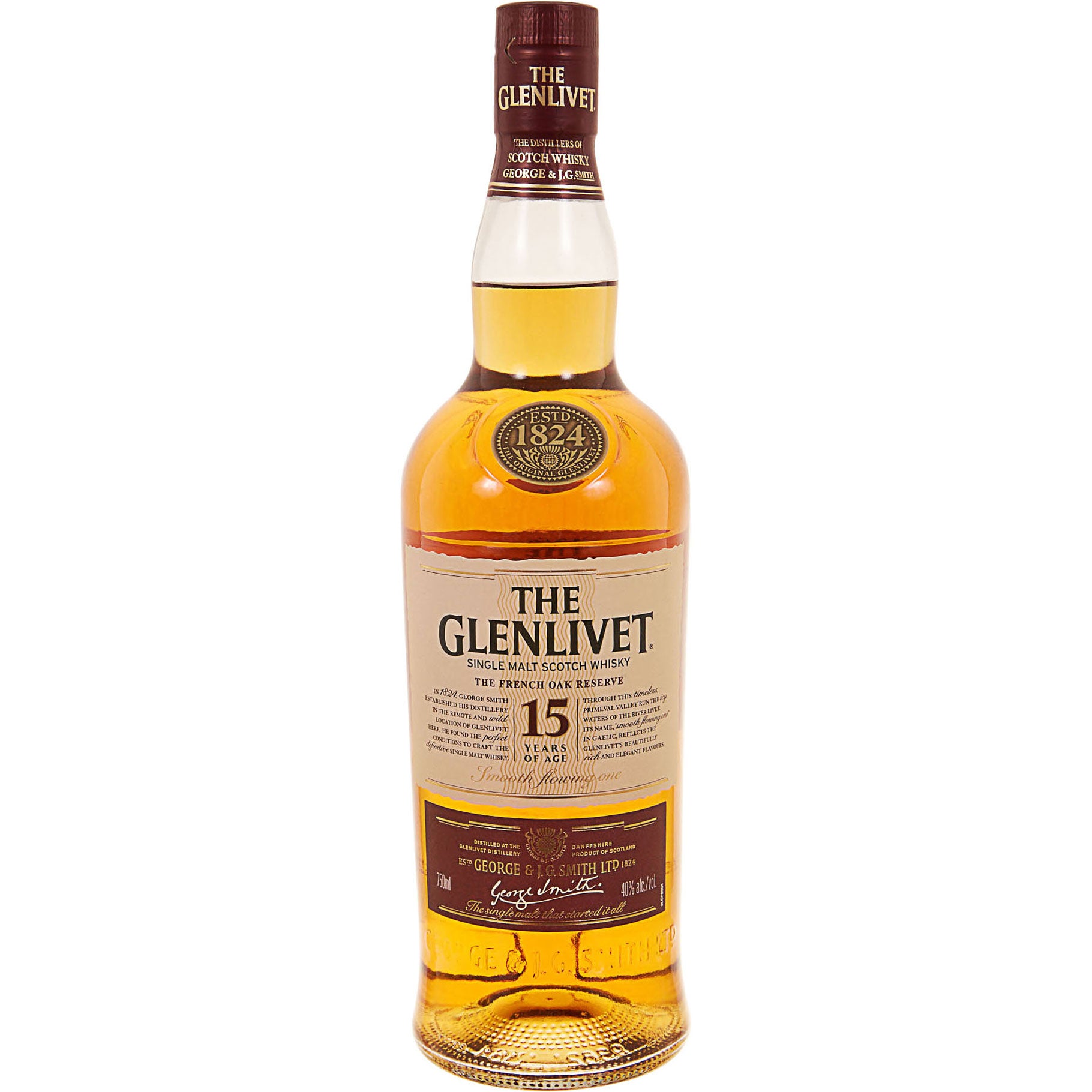 THE GLENLIVET SCOTCH 15 YEAR SCOTLAND 750ML