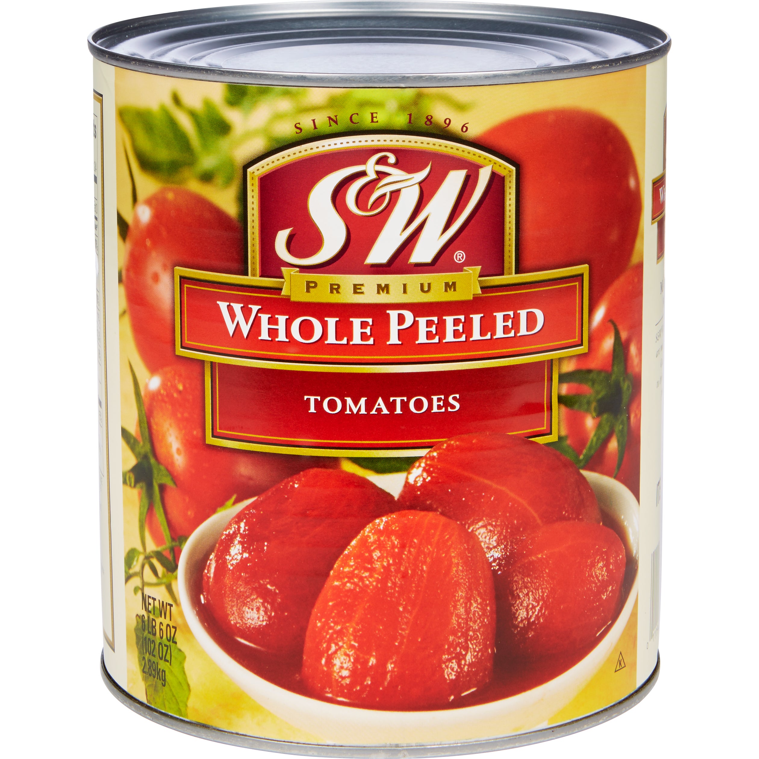 S & W WHOLE PEELED TOMATOES #10 CAN