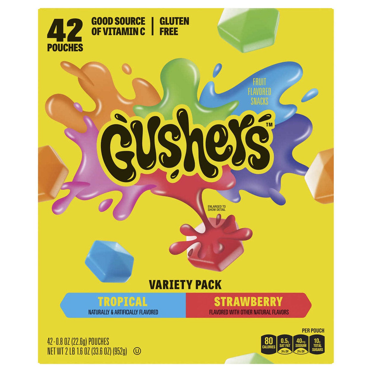 FRUIT GUSHERS VARIETY 42 / .8 OZ