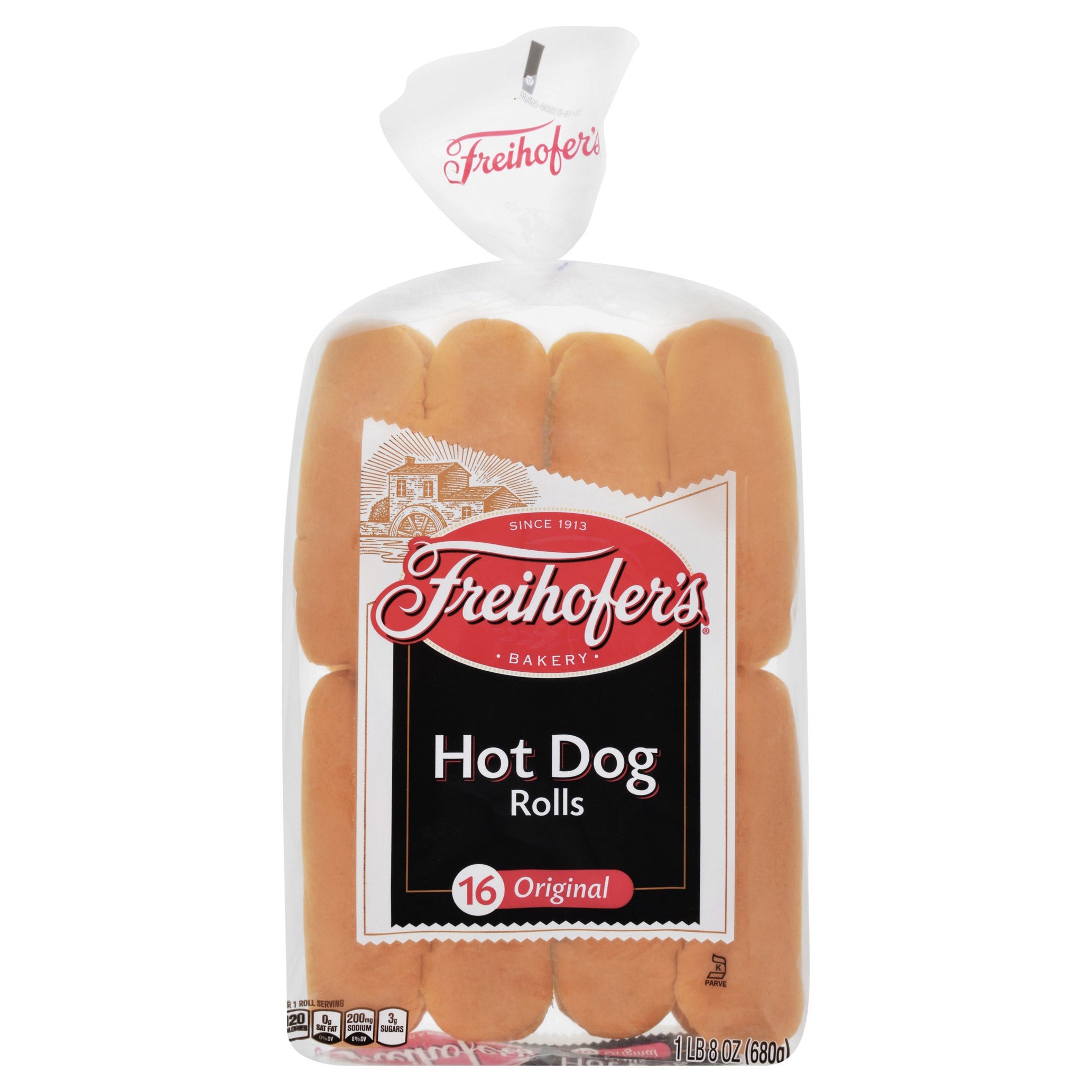 BOUYEA-FASSETS HOTDOG ROLLS 16 CT (1.5 LBS)