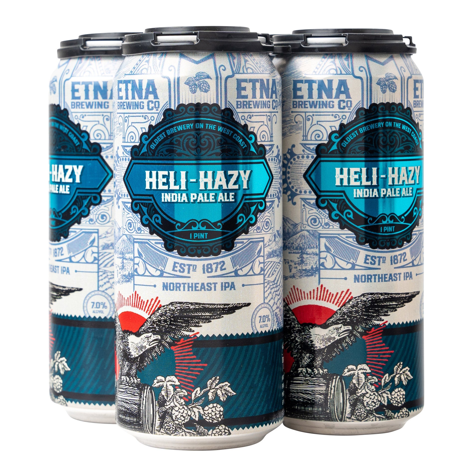 ETNA BREWING CO HELI-HAZY IPA ETNA CA, 4/16 OZ CANS