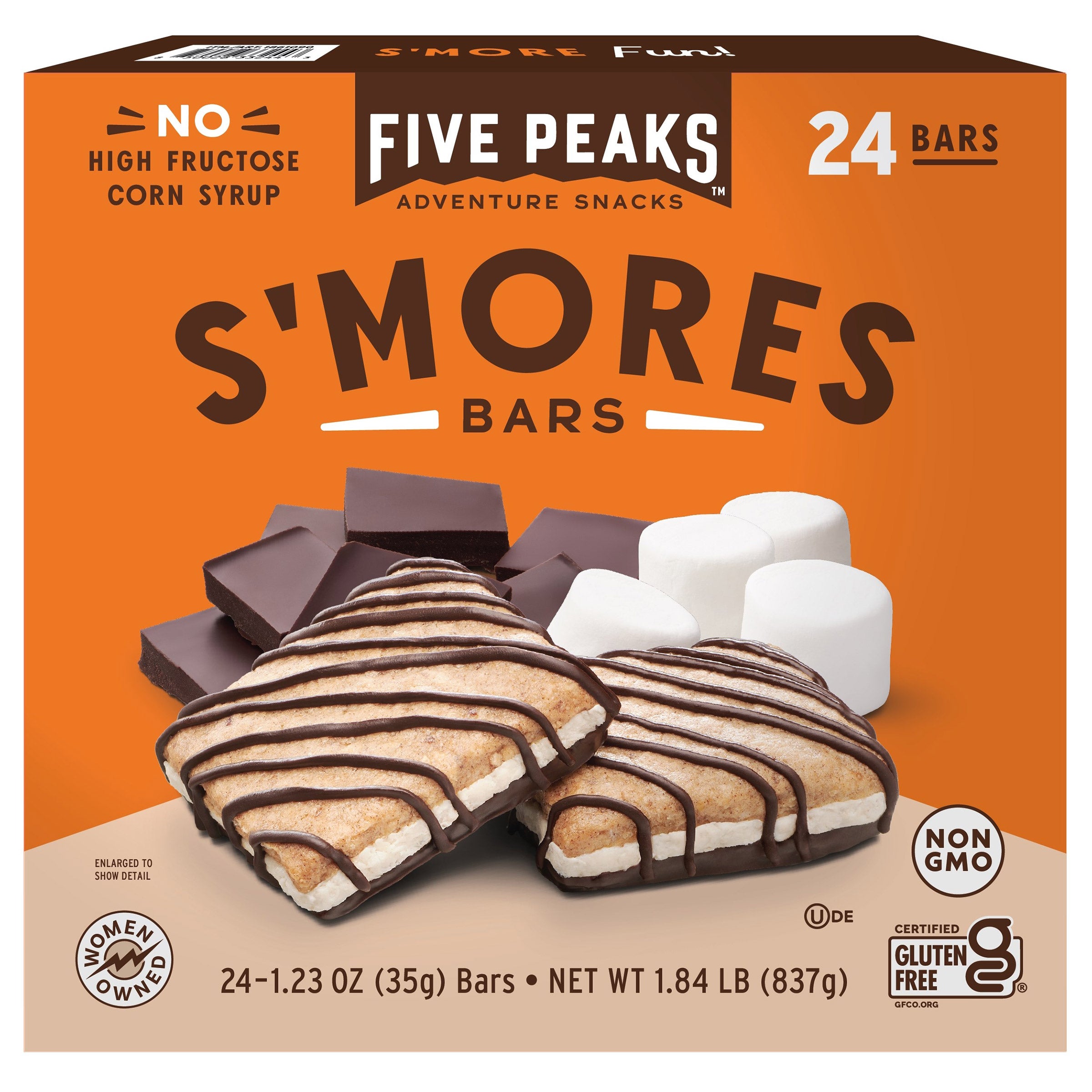 FIVE PEAKS S'MORES BARS 24 PACK 1.23 OUNCES EA - Image 1