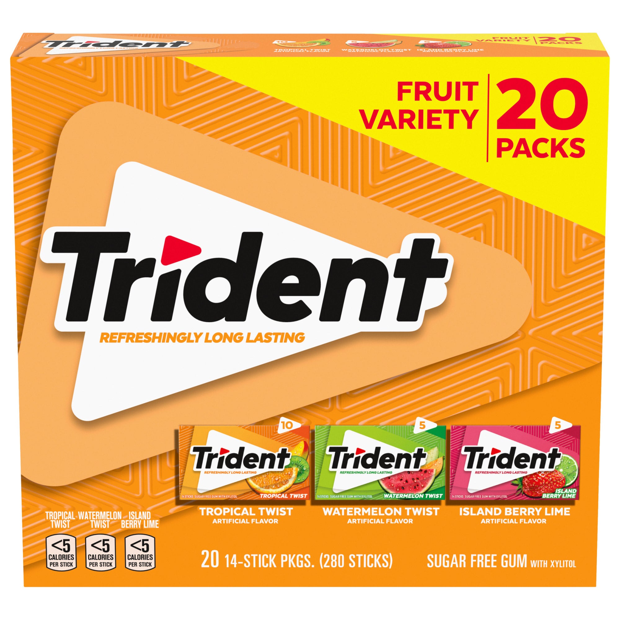 TRIDENT FRUIT VARIETY PACK 20 CT / 14 PC - Image 1