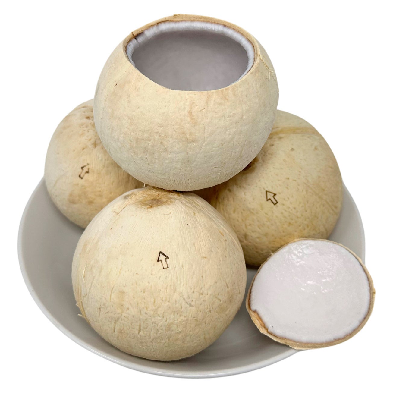 DRINKING COCONUTS EASY OPEN WITH STRAW 4 COUNT - Image 1