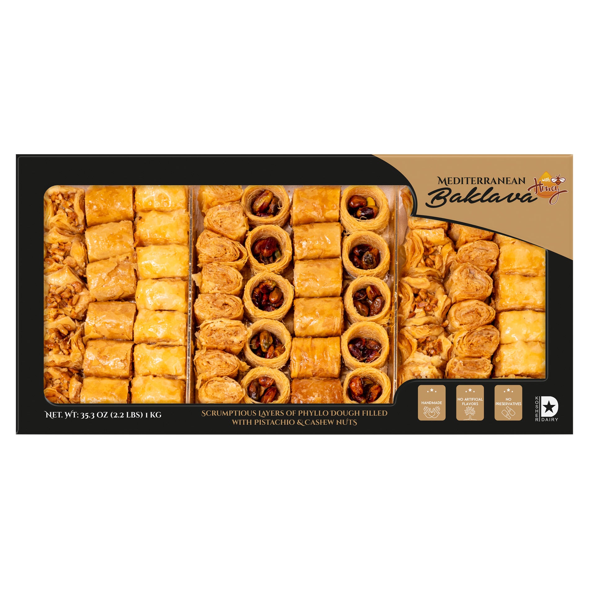 BAKLAVA MADE BETTER MED BAKLAVA WITH HONEY 35.2 OZ