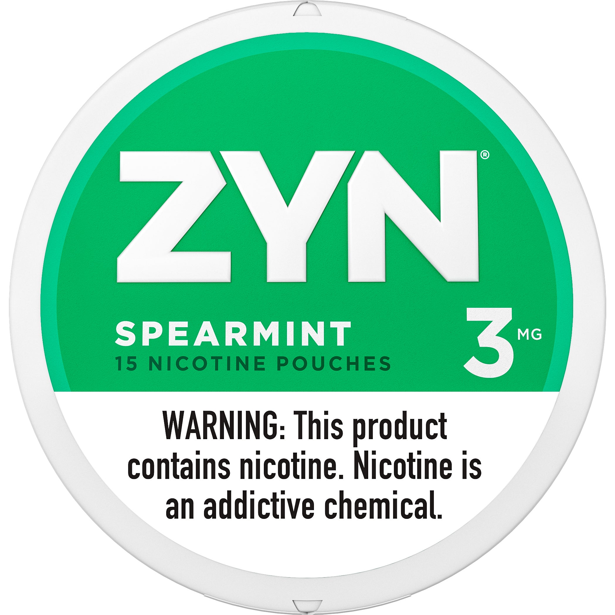 ZYN SPEARMINT POUCHES 3MG 5 CANS