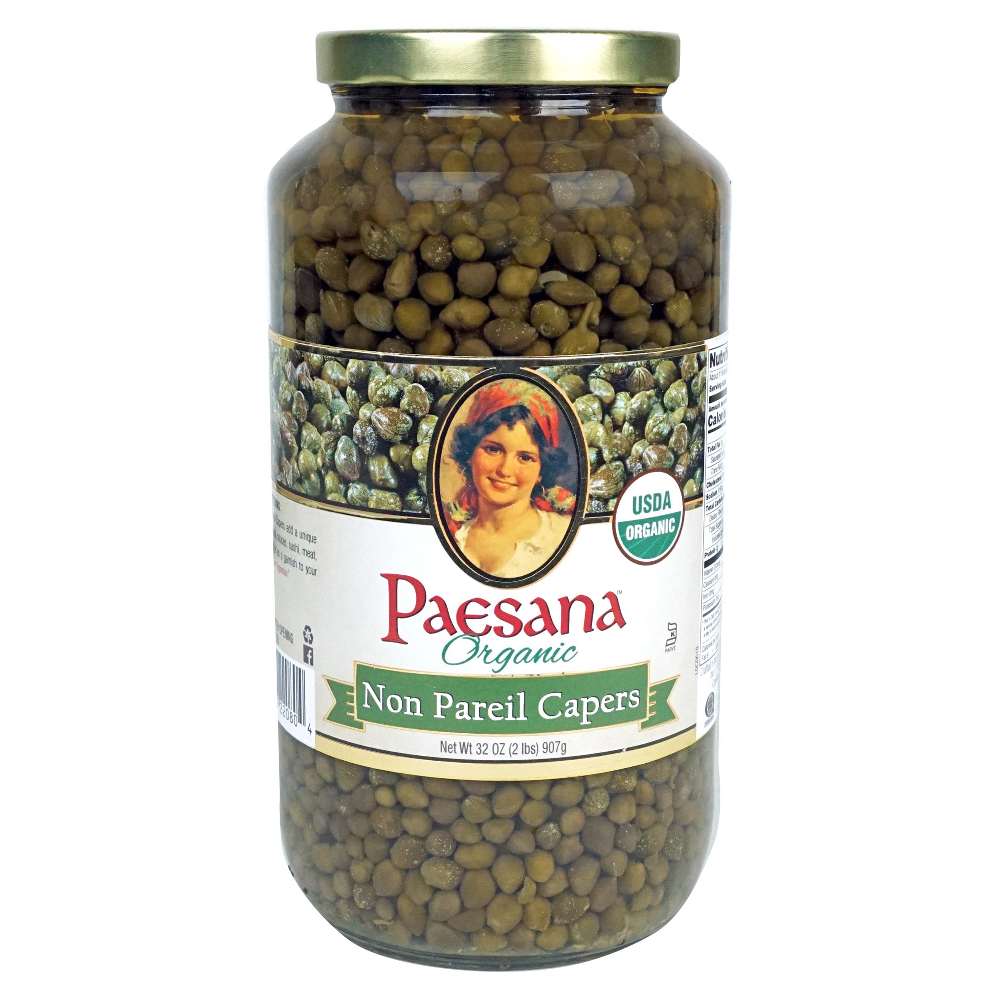 PAESANA ORGANIC NON PAREIL CAPERS 32 OZ - Image 1
