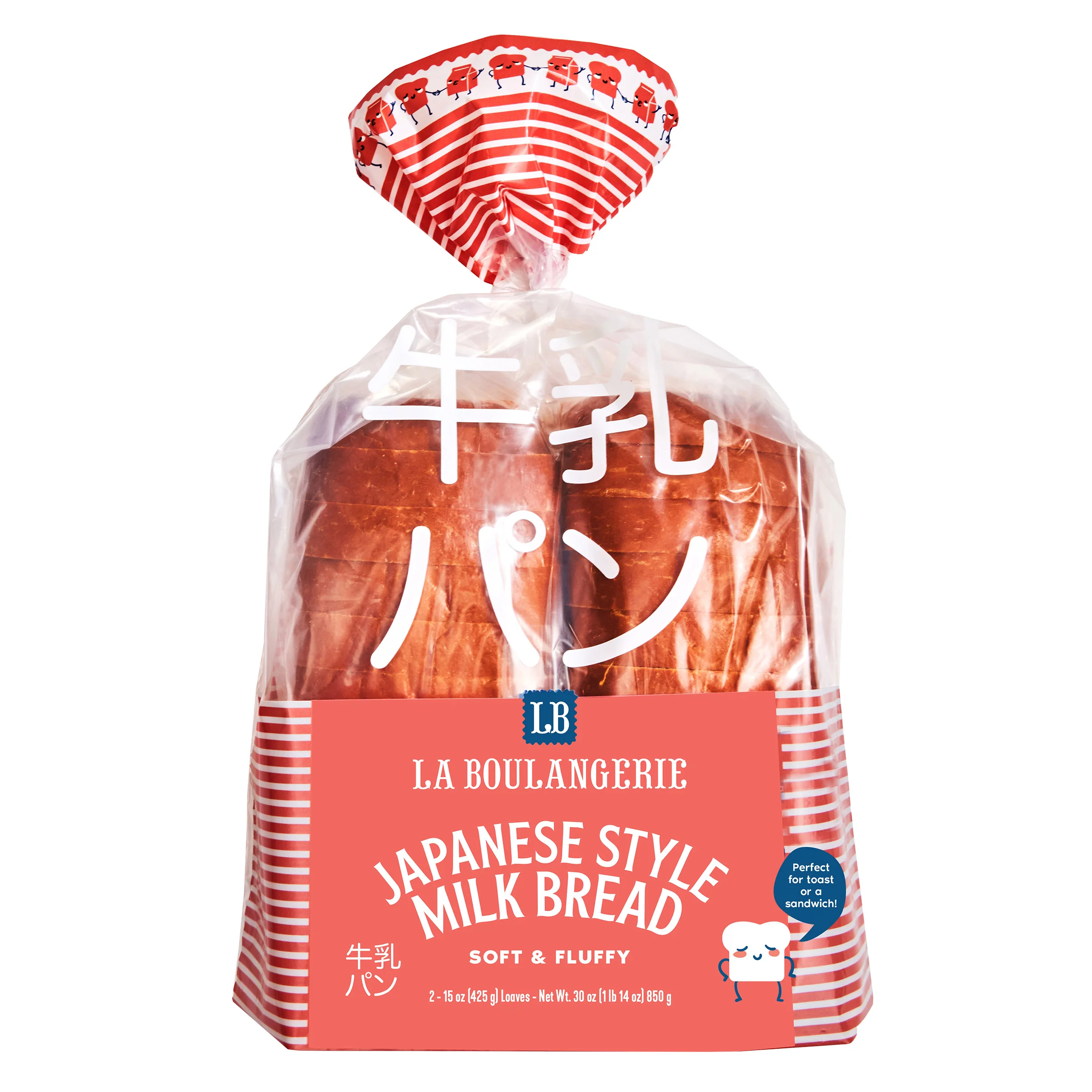 LA BOULANGERIE MILK BREAD 2 PACK 15 OUNCES EACH