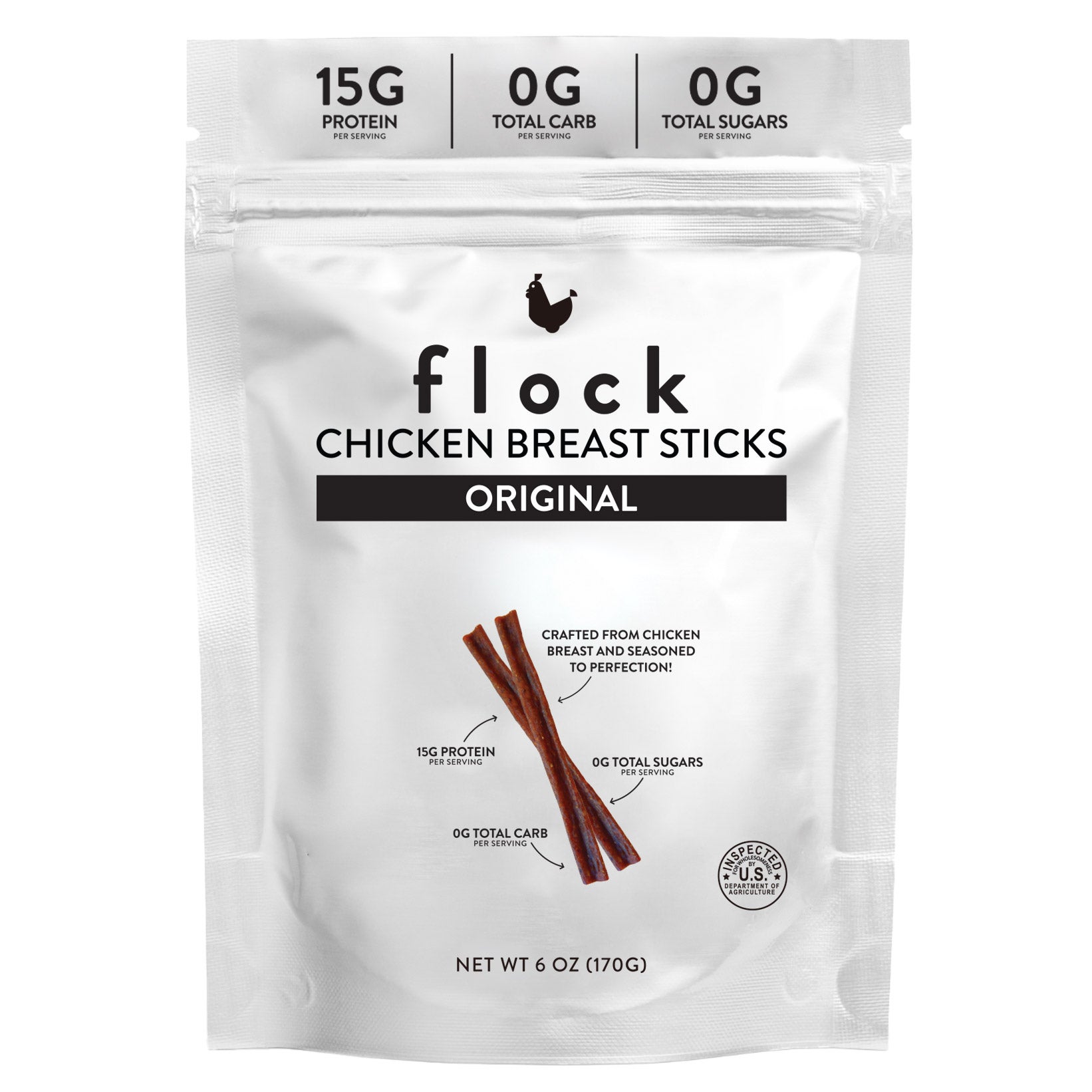 FLOCK CHICKEN BREAST STICKS 6 OZ