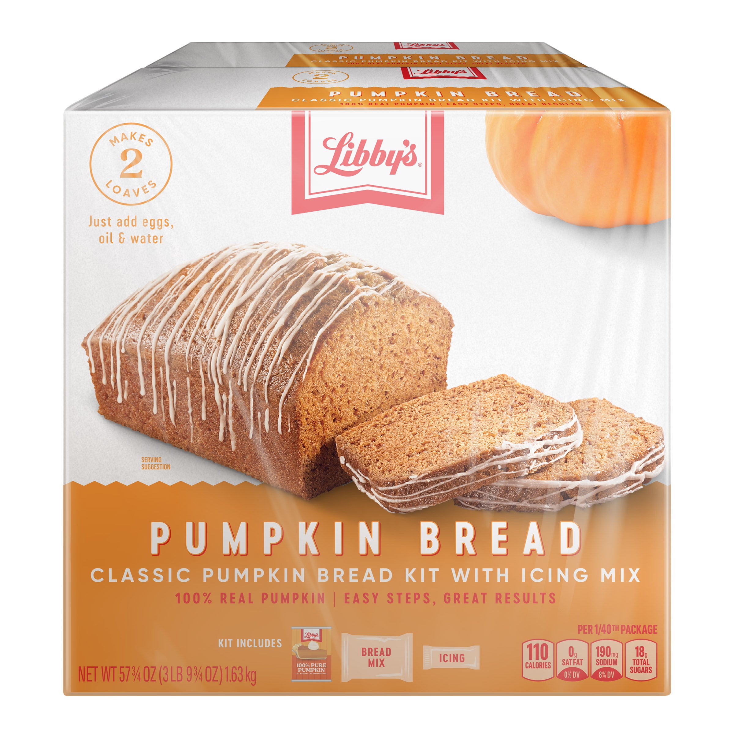 LIBBY'S PUMPKIN BREAD KIT 2/57.75 OZ - Image 1