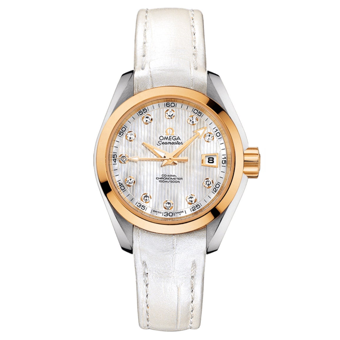 OMEGA SEAMASTER 30MM GOLD & STAINLESS STEEL LADIES AUTOMATIC WATCH