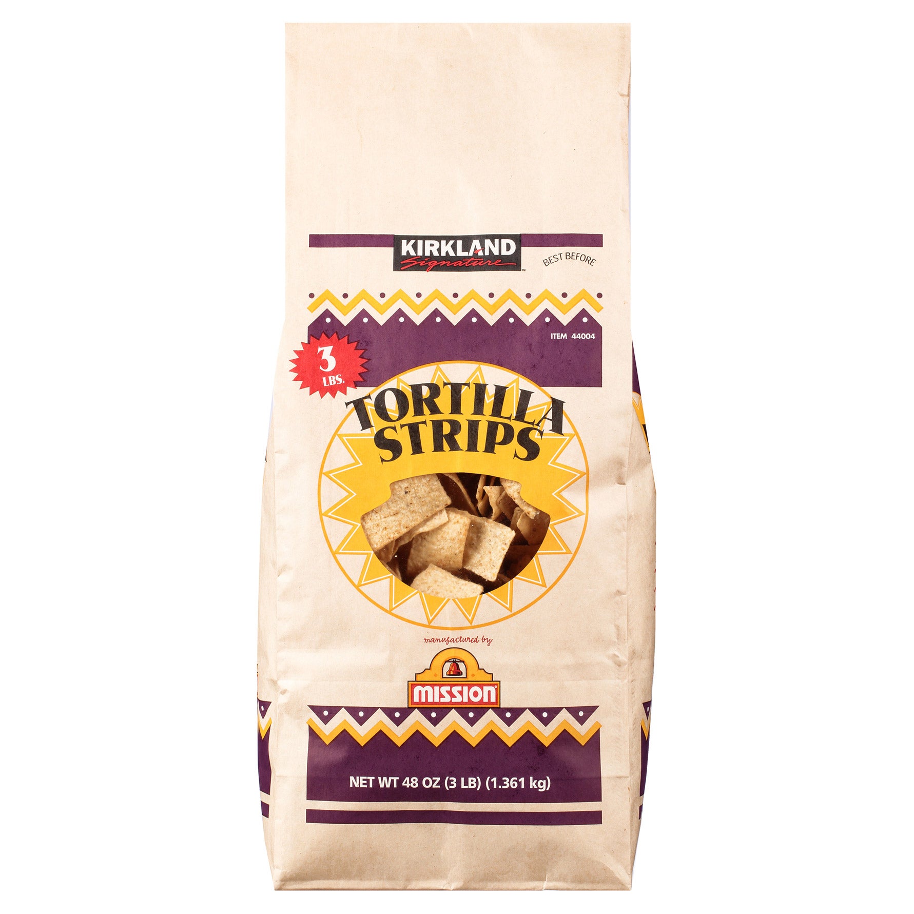 KIRKLAND SIGNATURE TORTILLA STRIPS 48 OUNCES