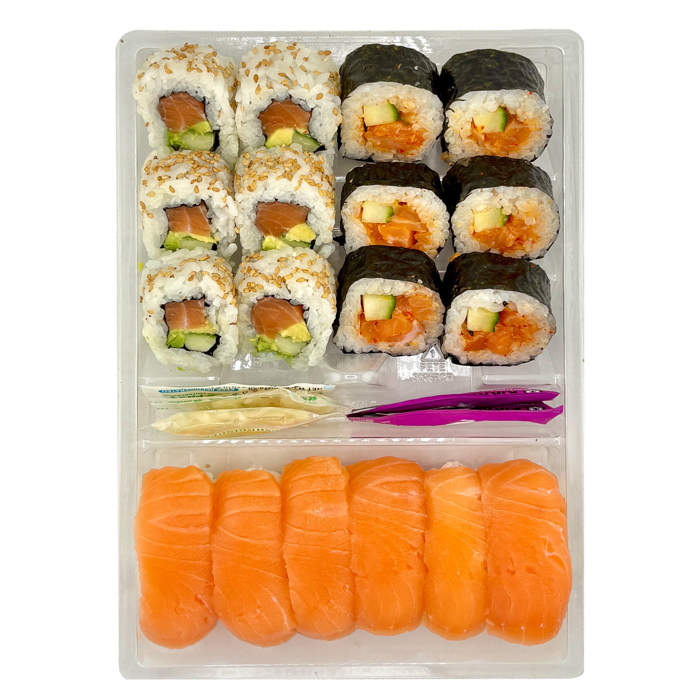 BENTO SALMON AVOCADO DELUXE 18 COUNT - Image 1