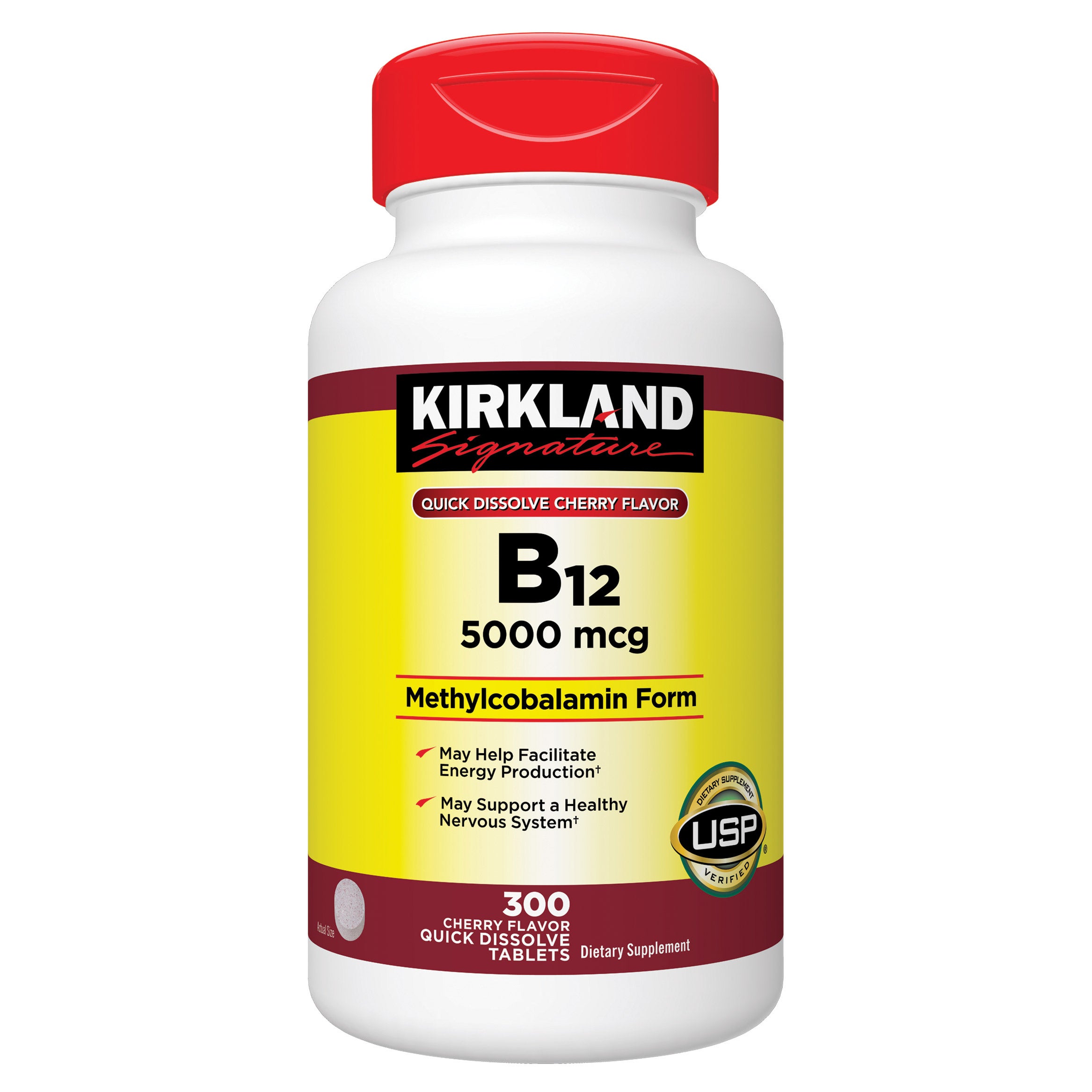 KIRKLAND SIGNATURE VITAMIN B-12 5000MCG QUICK DISSOLVE 300CT - Image 1