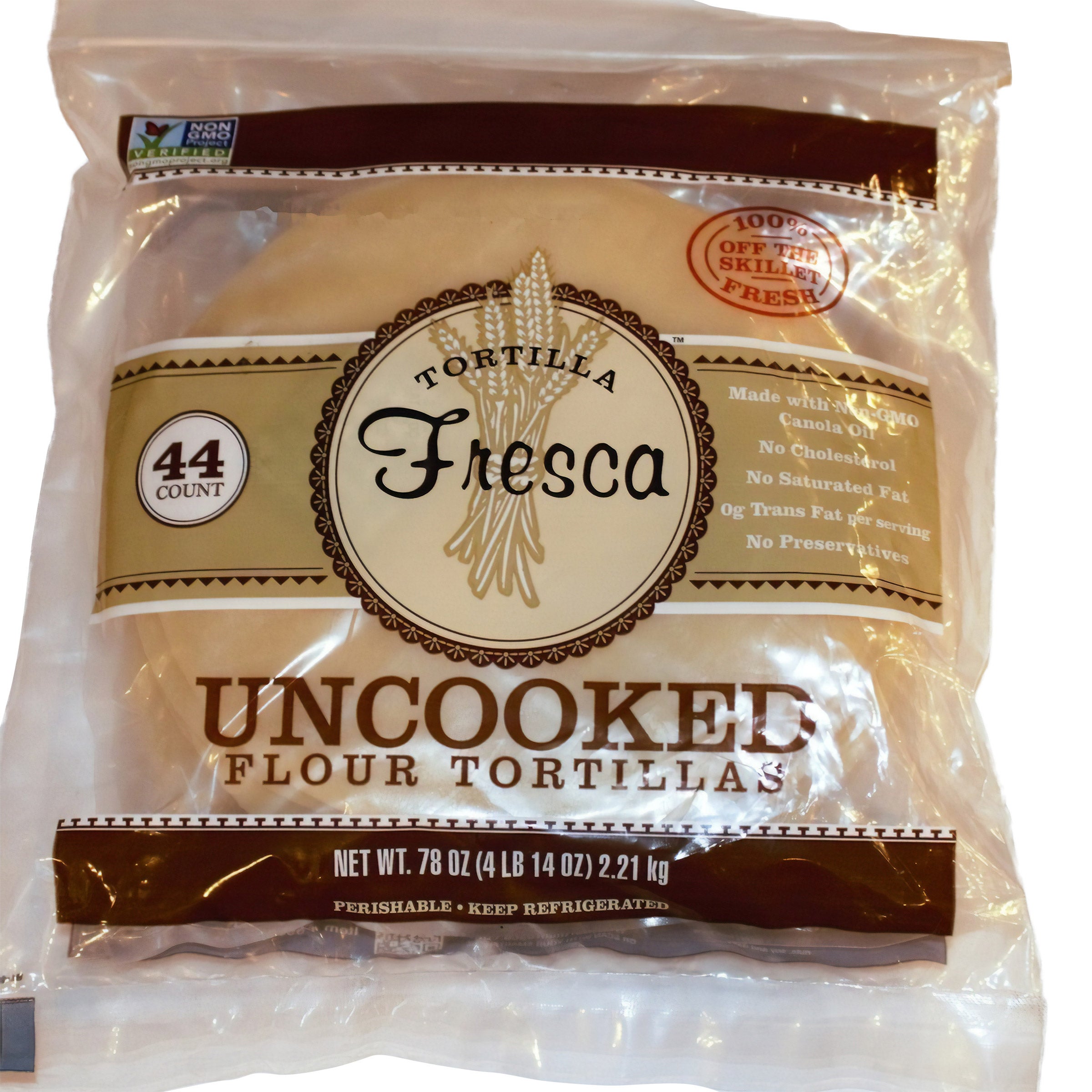 UNCOOKED FLOUR TORTILLAS 44 COUNT