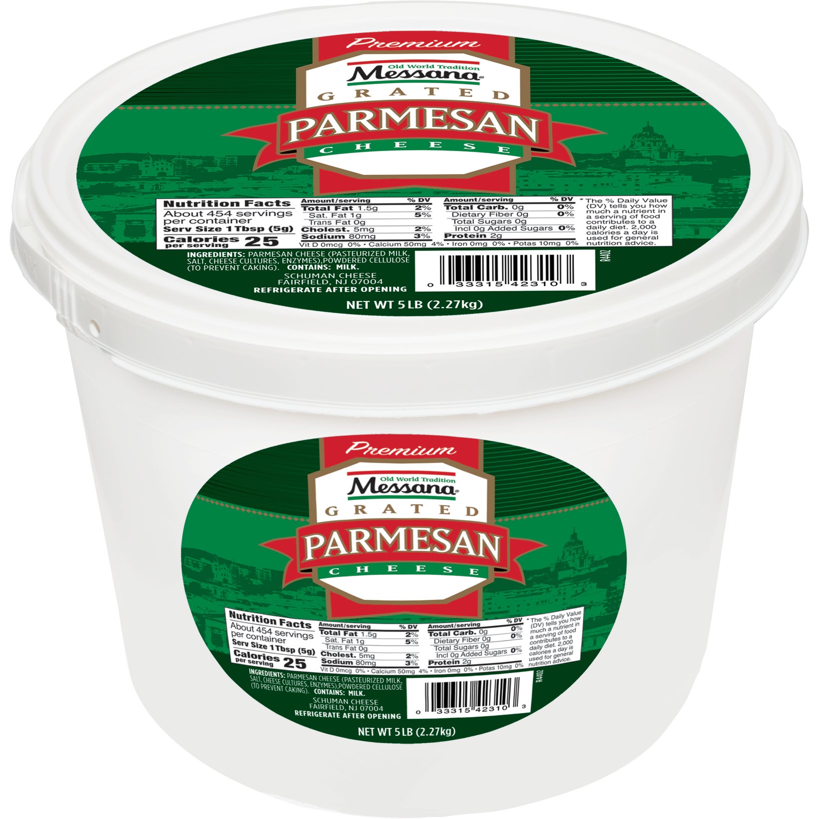 MESANNA GRATED PARMESAN CHEESE 5 LBS