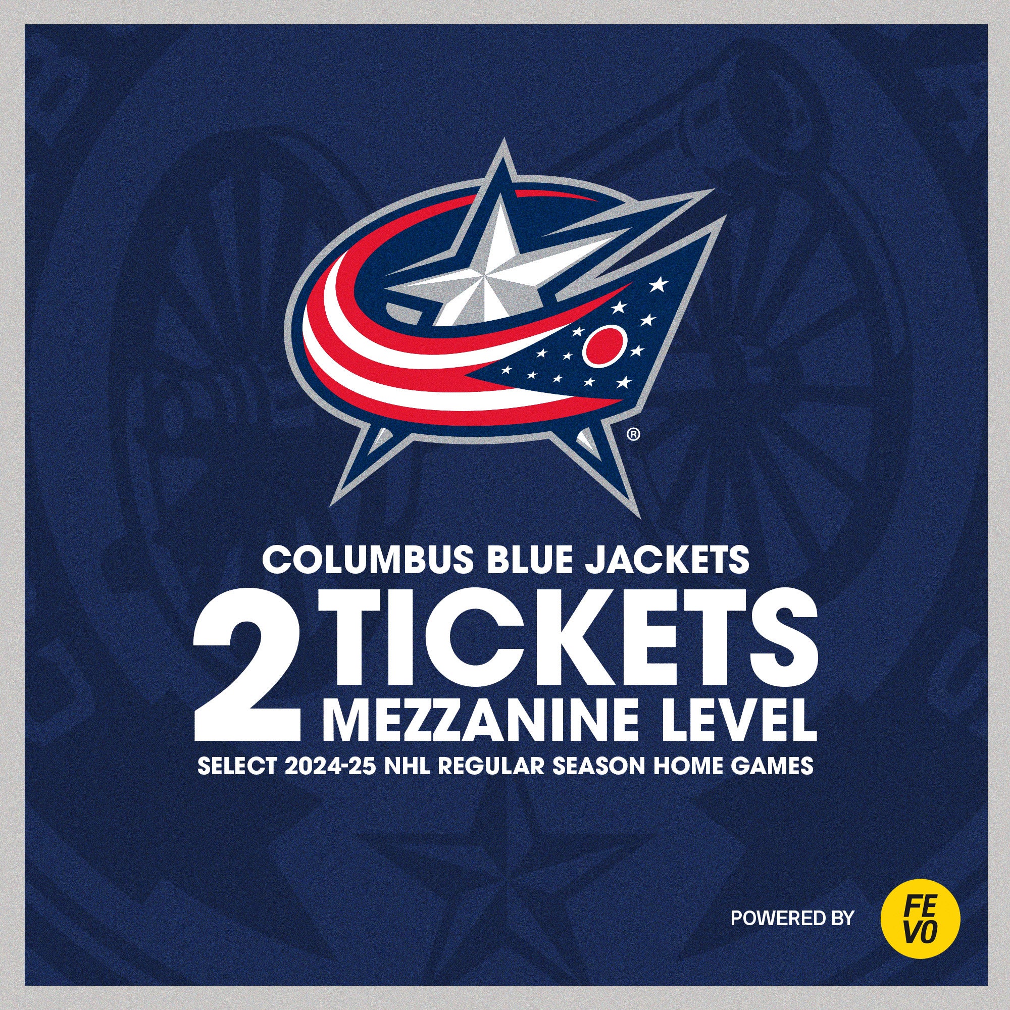 COLUMBUS BLUE JACKETS 2 MEZZANINE TICKETS ITEM IS NON-REFUNDABLE
