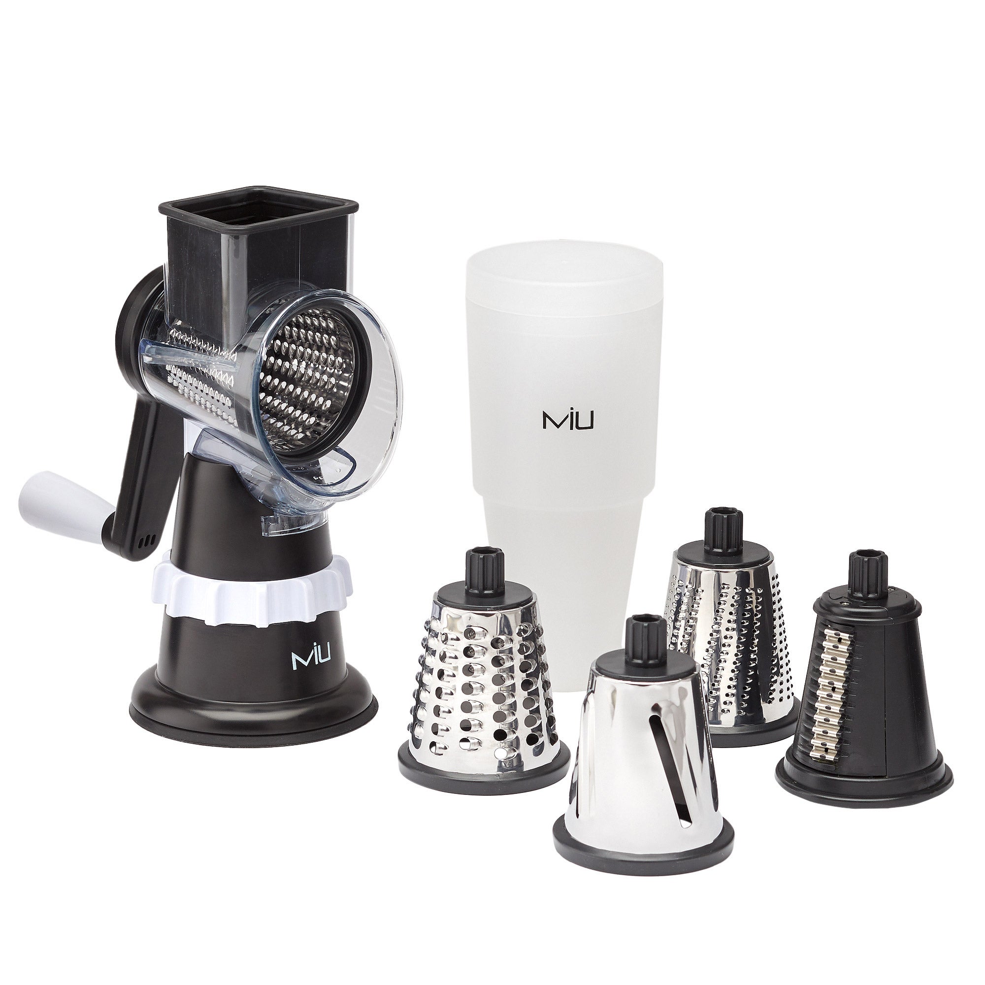 MIU ROTARY FOOD GRATER W/ STAINLESS STEEL DRUMS - Image 1