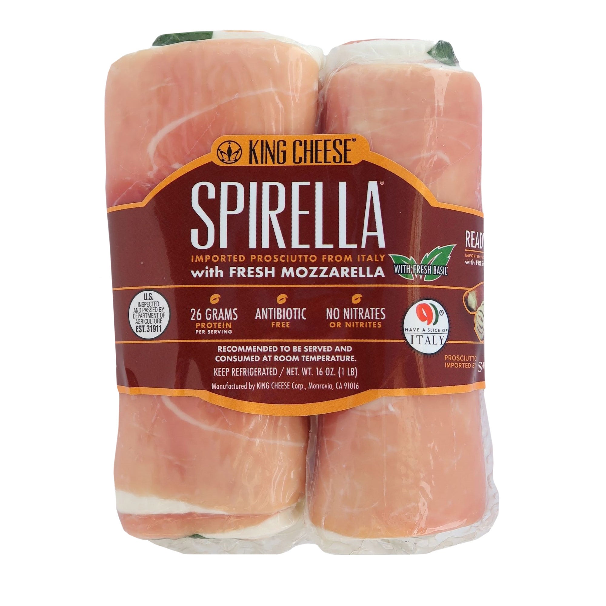 KING CHEESE LARGE SPIRELLA 2 PACK 8 OUNCE EACH - Image 1
