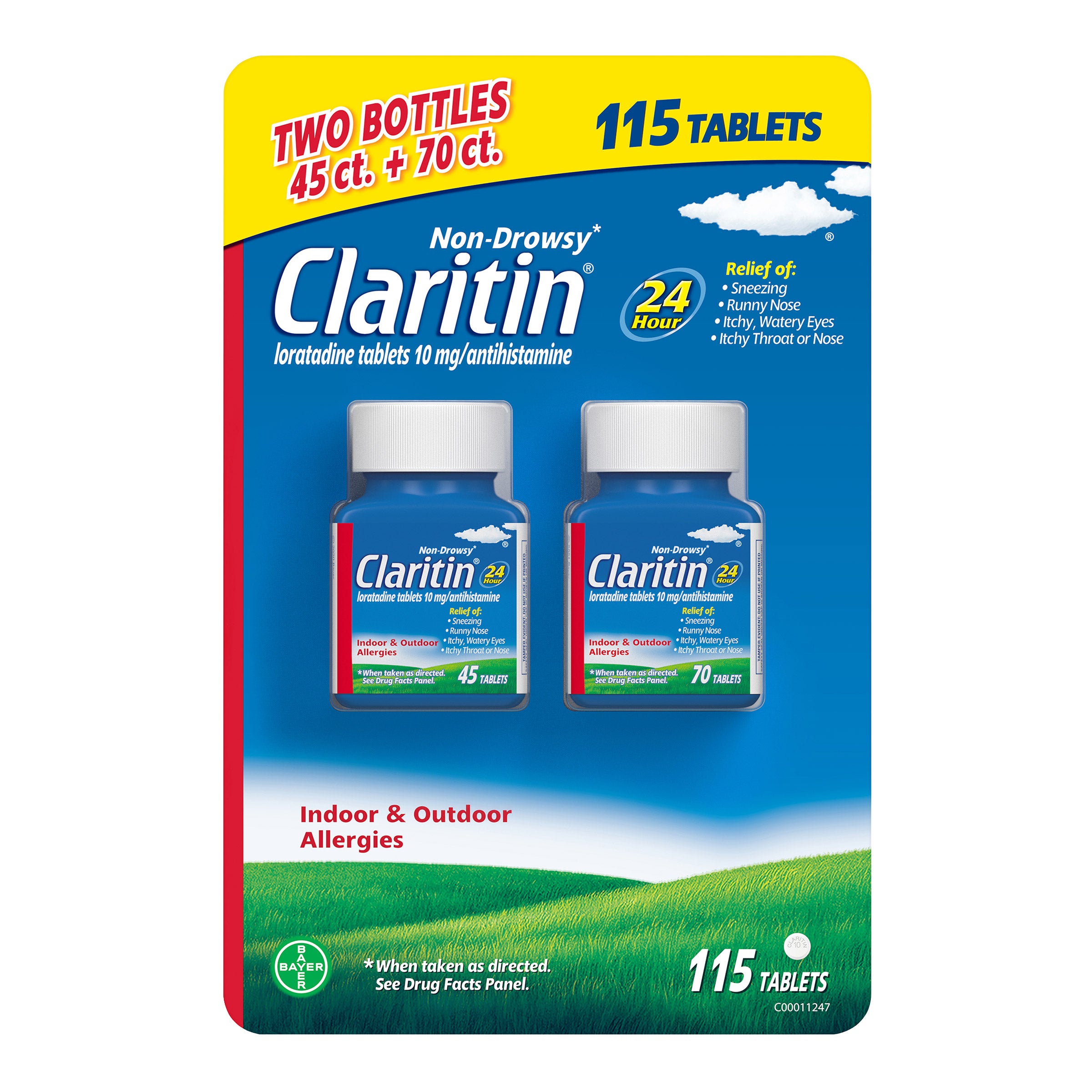CLARITIN 24HR 10MG TABLETS 115 COUNT - Image 1