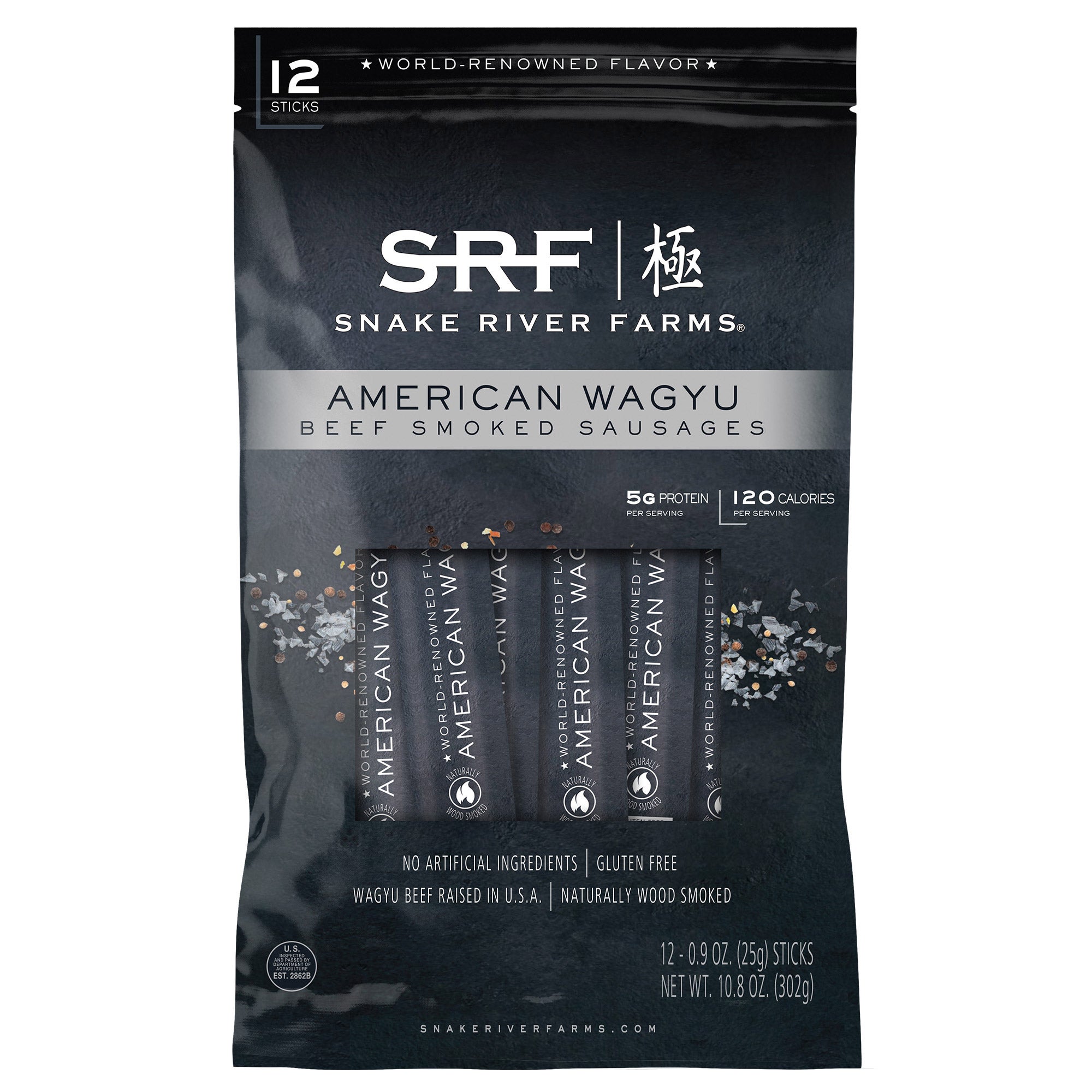SNAKE RIVER FARMS WAGYU BEEF STICKS 12 PACK .9 OUNCES EACH