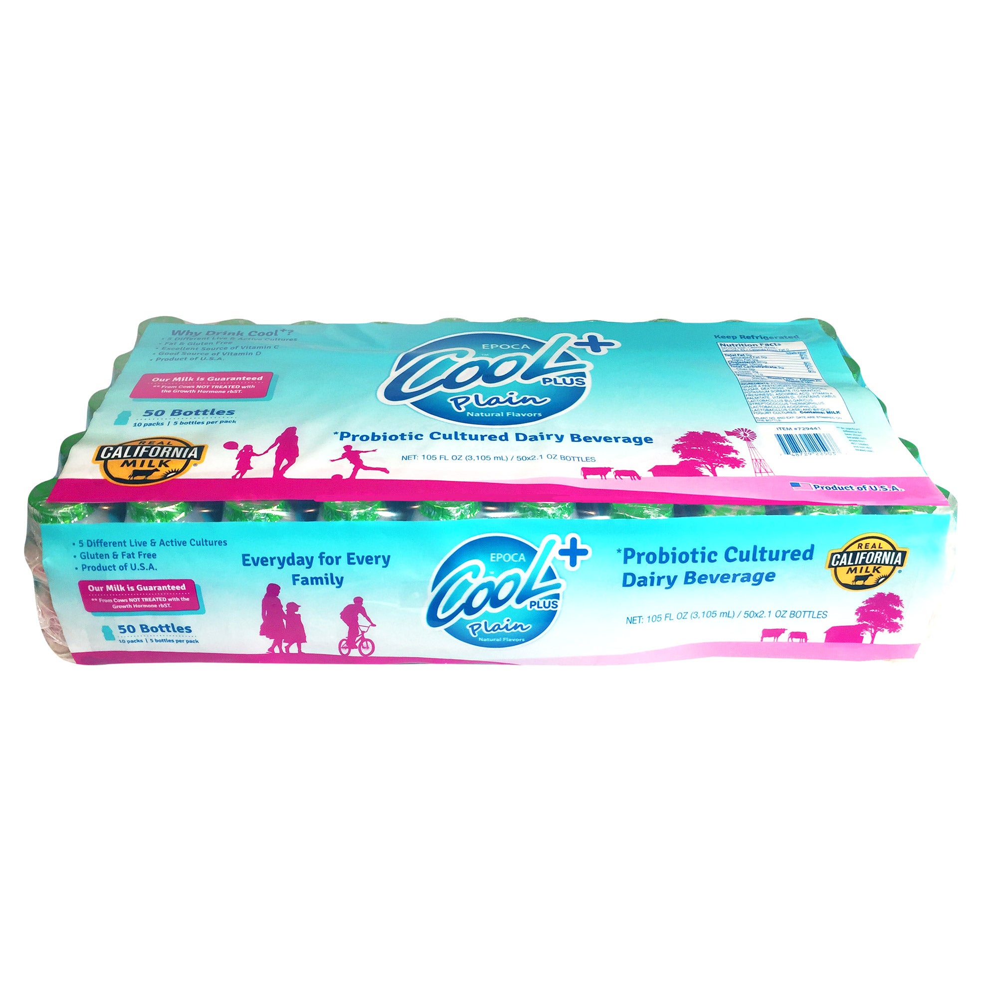 COOL PLUS PROBIOTIC DAIRY BEVERAGE 50 COUNT 2.1 OUNCES EA - Image 1