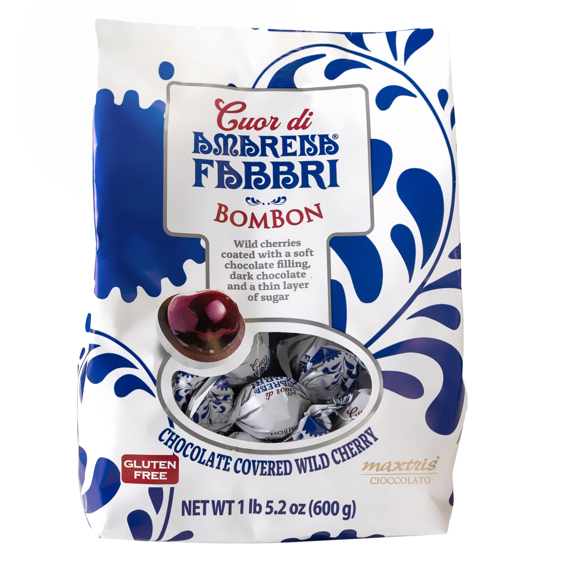 FABBRI CHOCOLATE CHERRY BOMBON 21.1 OUNCE BAG
