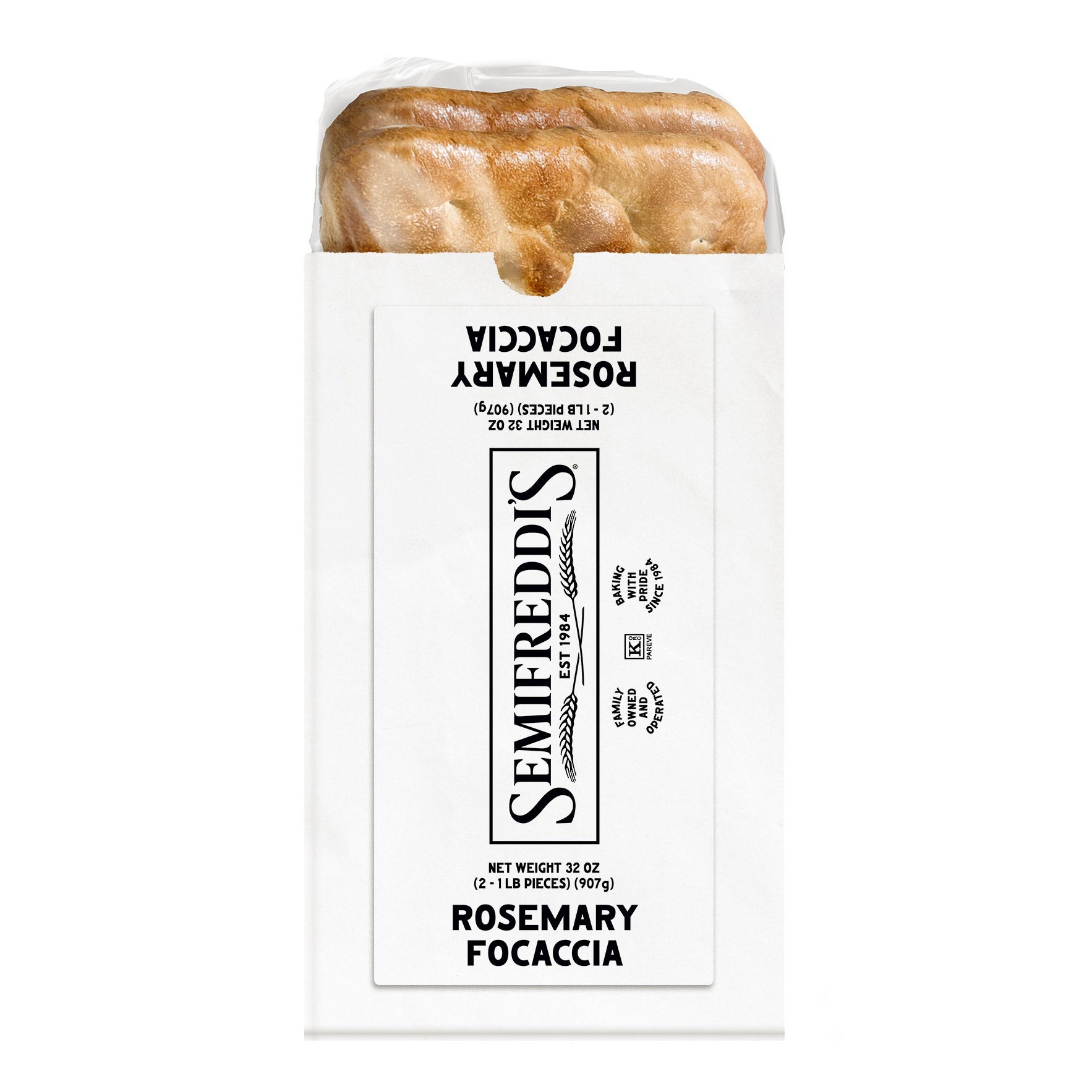 SEMIFREDDI'S ROSEMARY FOCACCIA 2 PACK 16 OUNCES EACH