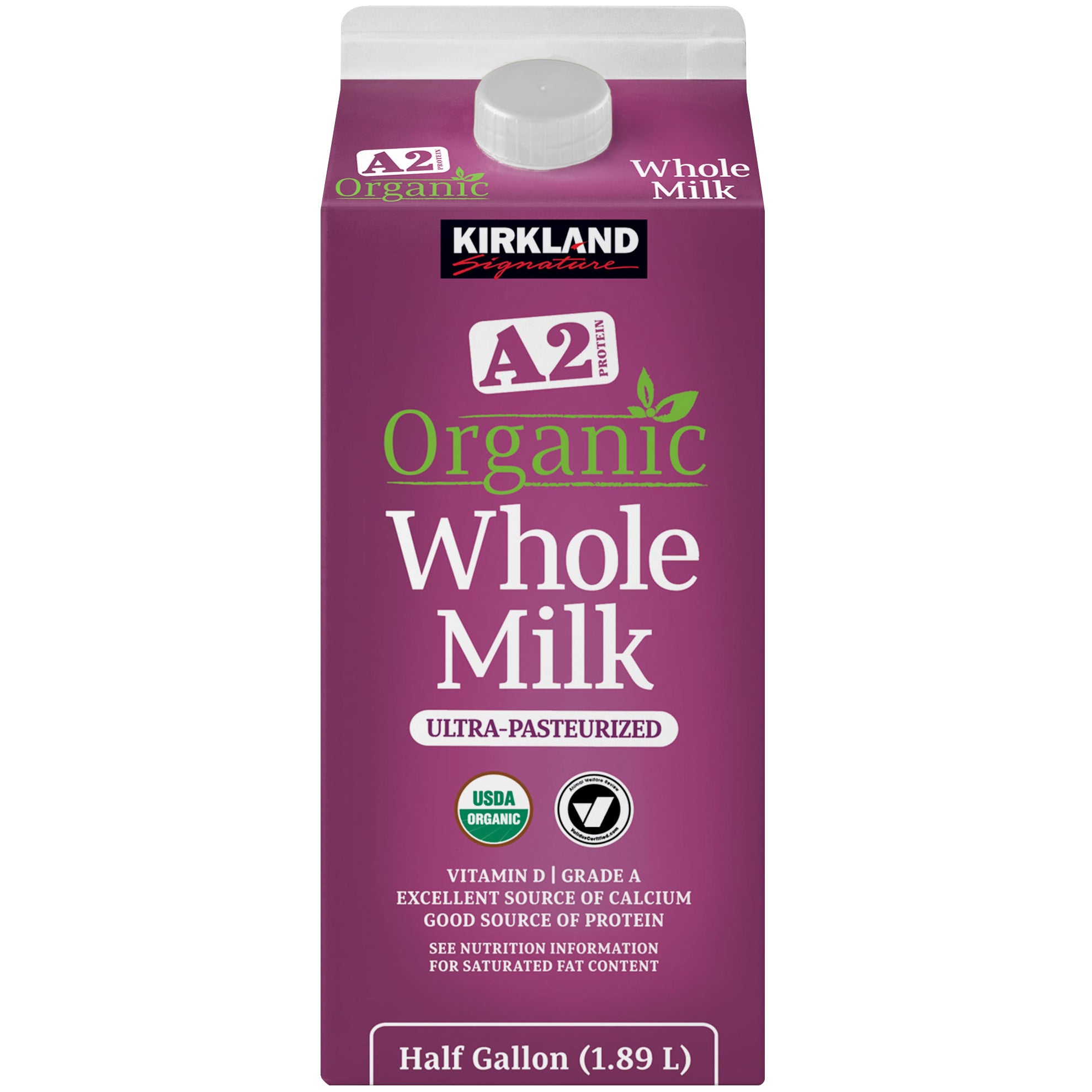 KIRKLAND SIGNATURE ORGANIC A2 PROTEIN WHOLE MILK 4-1/2 GAL - Image 1