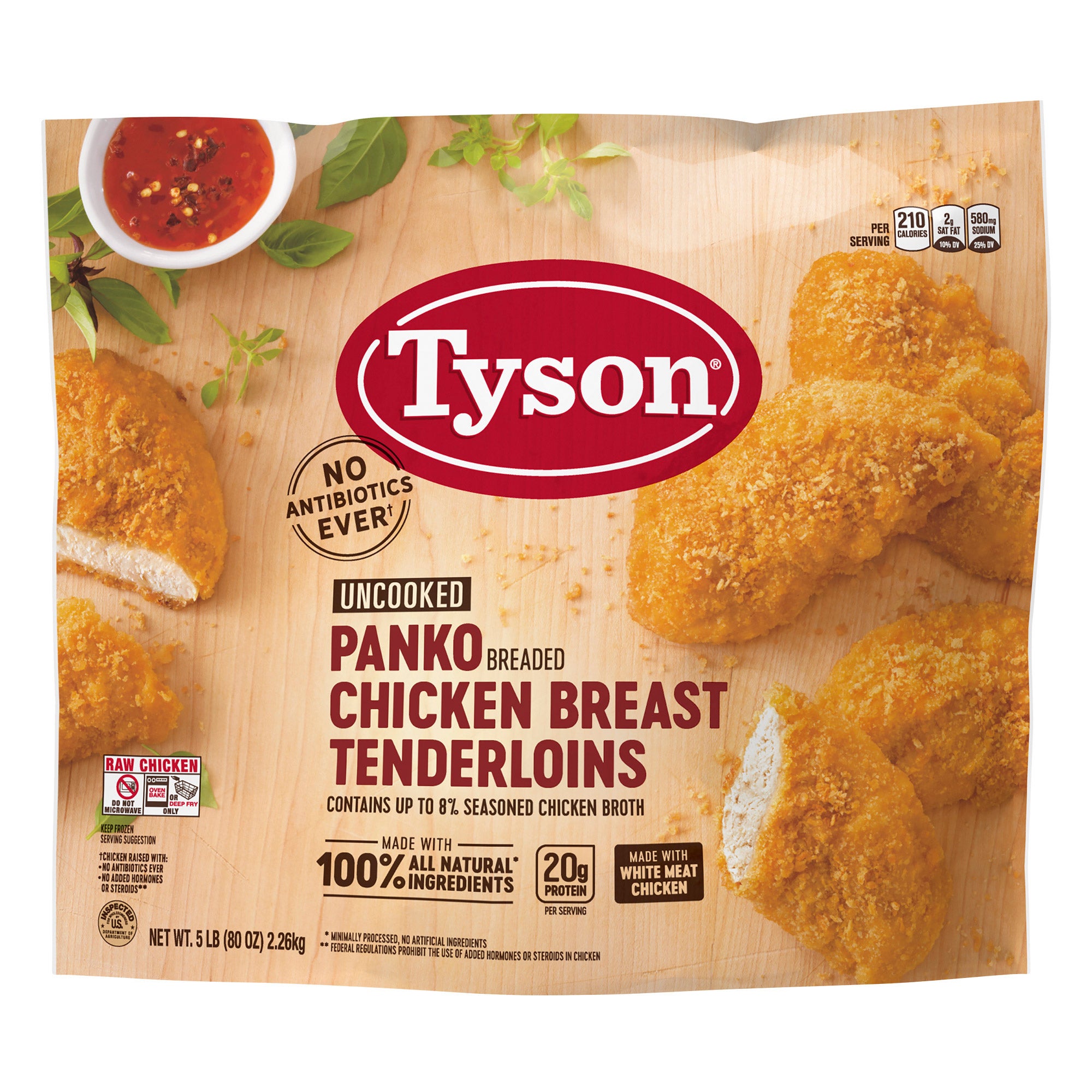 TYSON PANKO BREADED TENDERS 5 POUND BAG