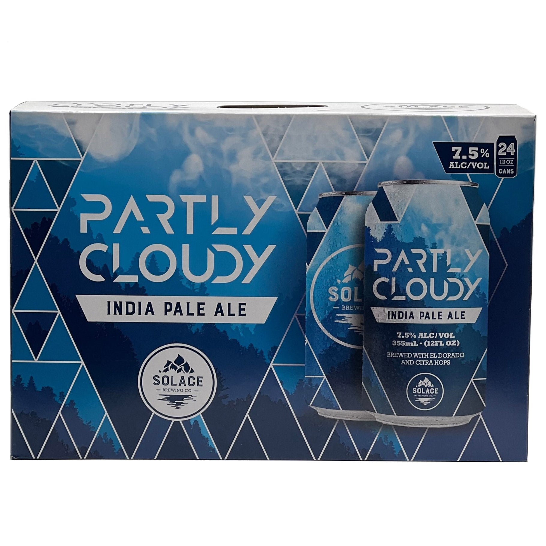 SOLACE BREWING PARTLY CLOUDY IPA 24PK 12 OZ (9 QTS)