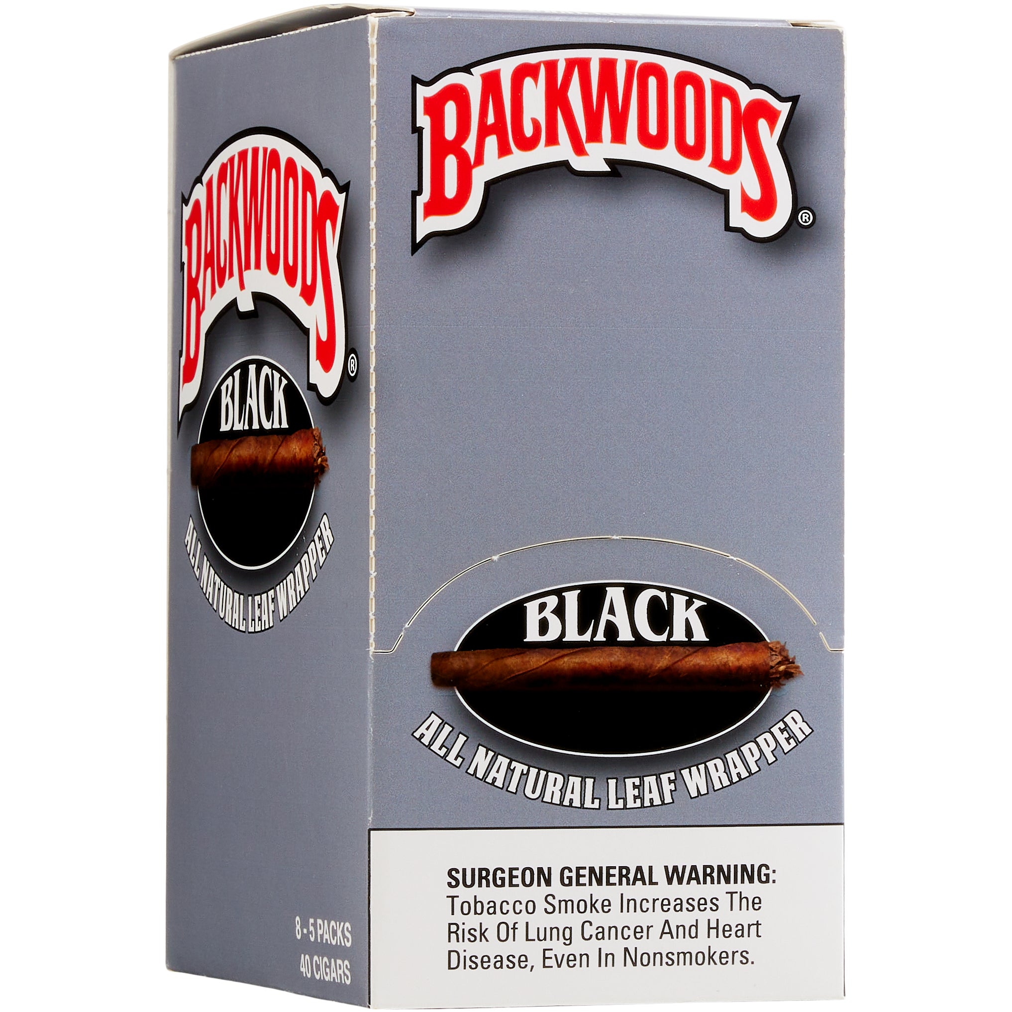 BACKWOODS BLACK CIGARILLOS 8/5PK NON-PRICED