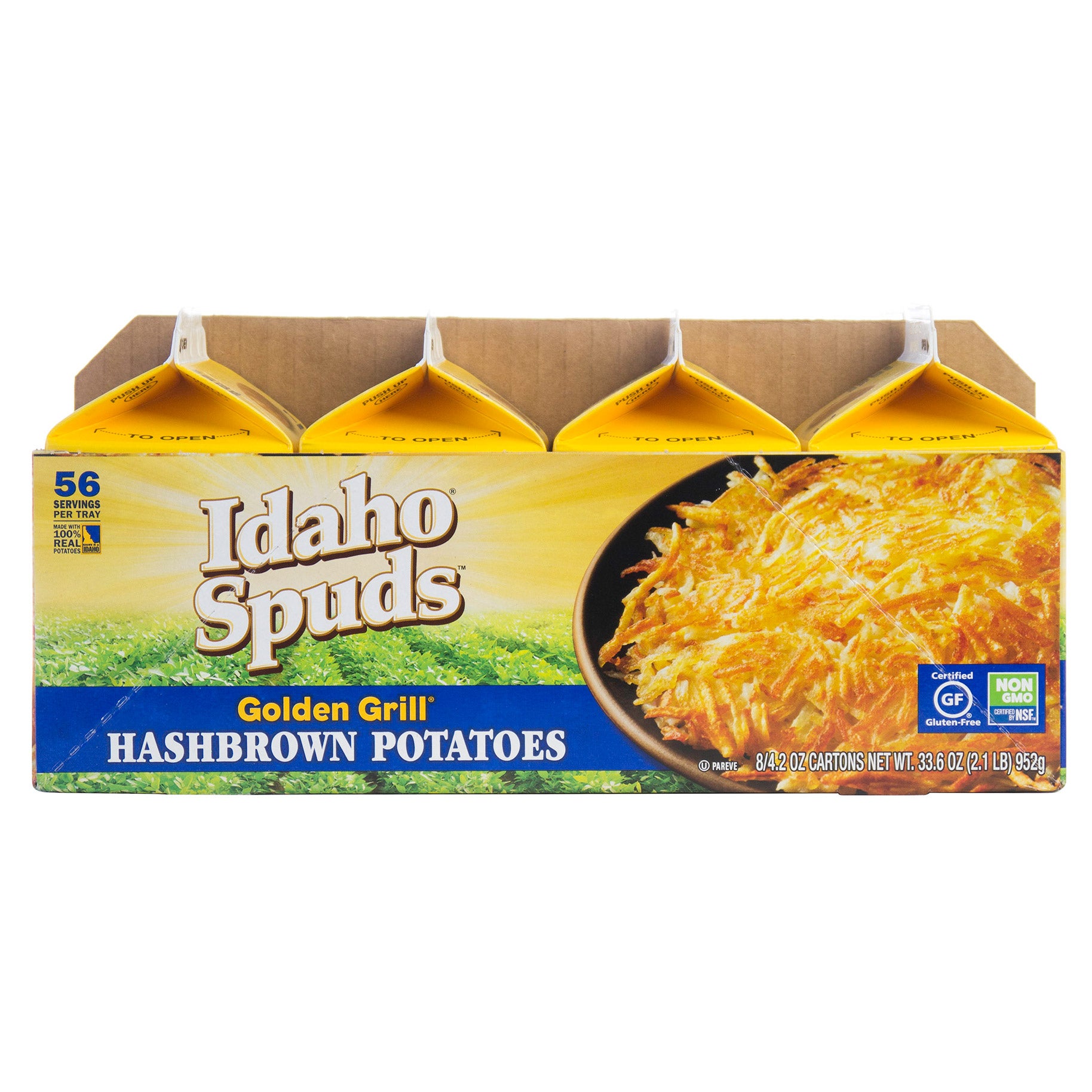IDAHO SPUDS HASHBROWN POTATOES 8/4.2 OUNCE BOXES - Image 1