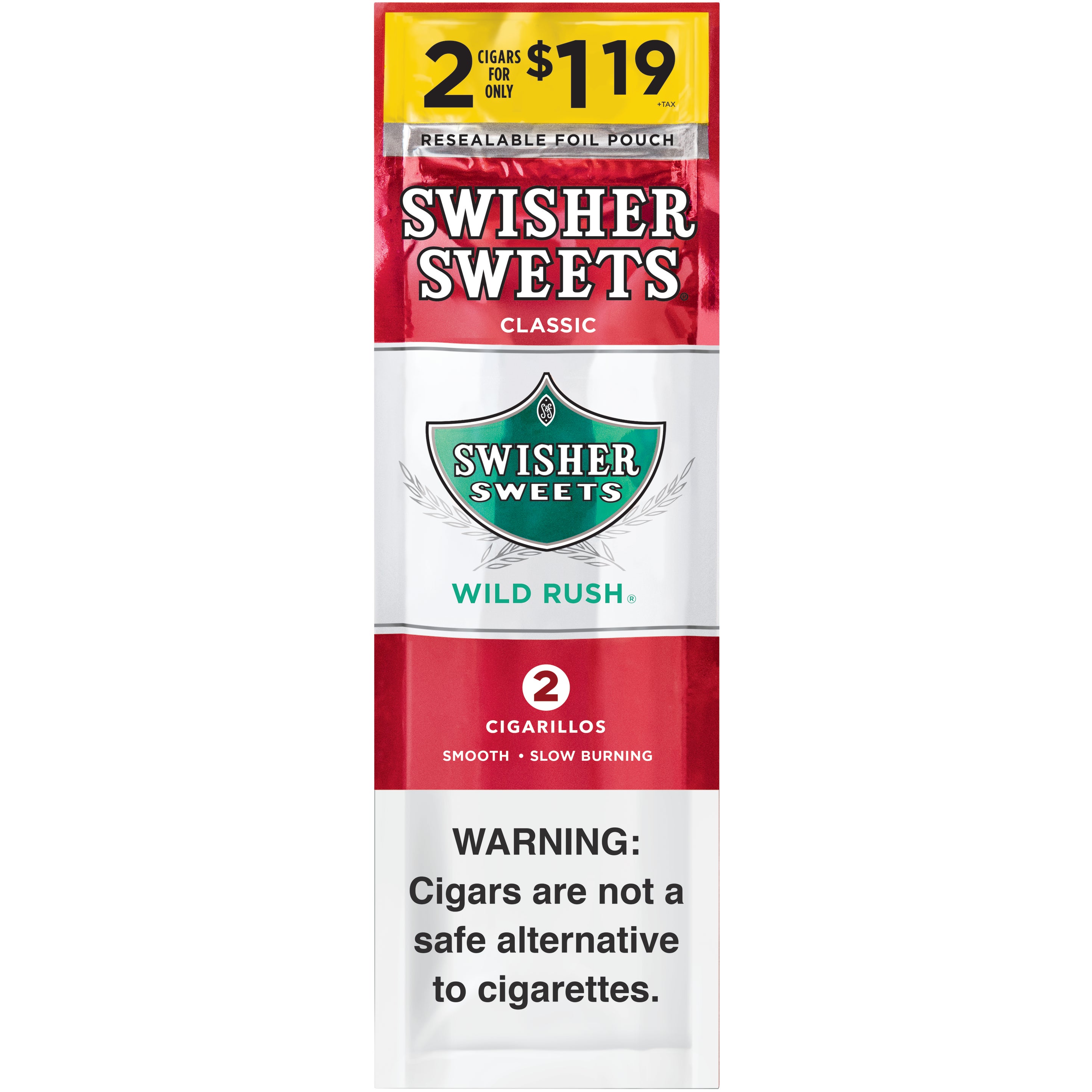 SWISHER SWEETS WILD RUSH CIGARILLOS 30/2CT $1.19 PP
