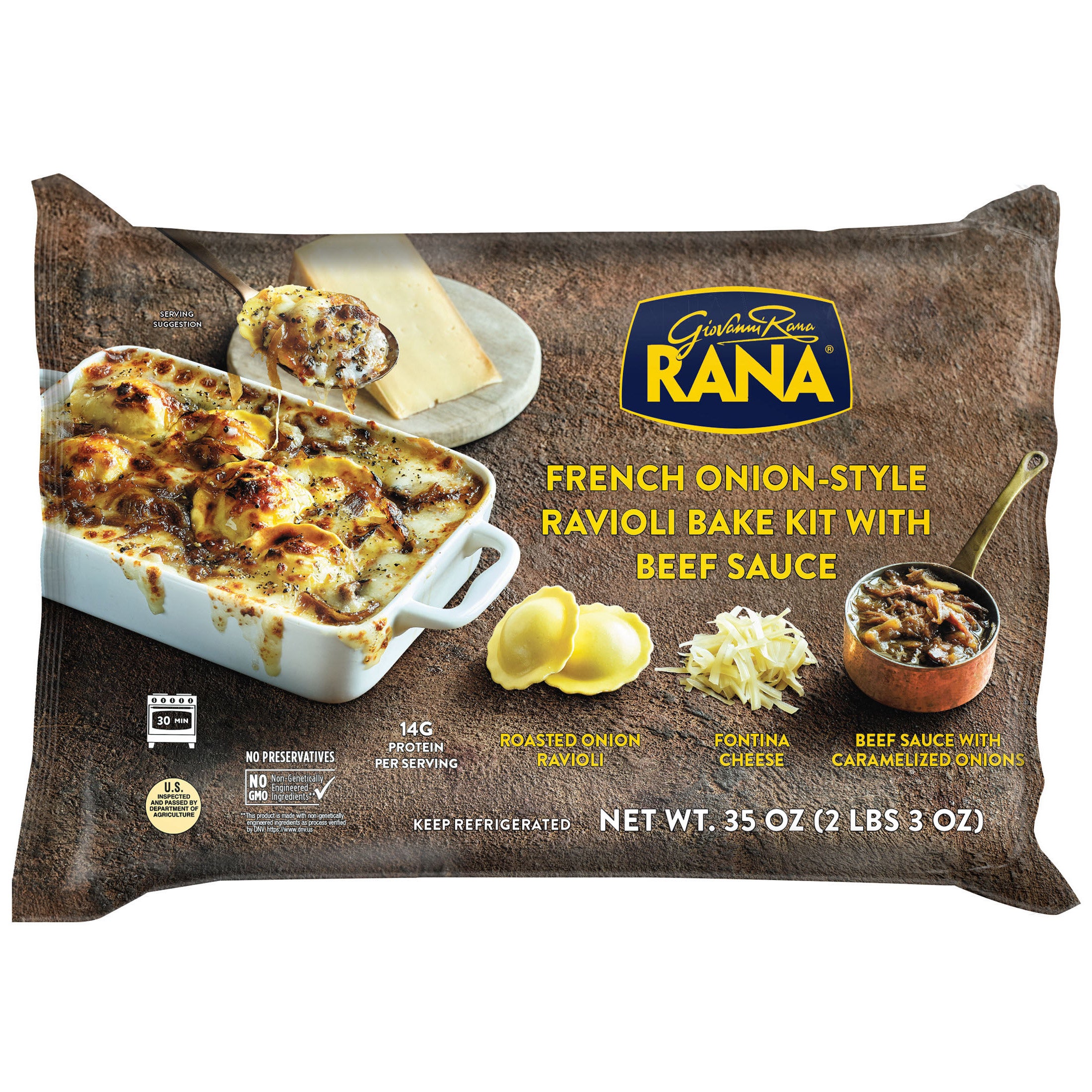 RANA RAVIOLI FRENCH ONION STYLE 35 OZ (2.2 LBS) - Image 1